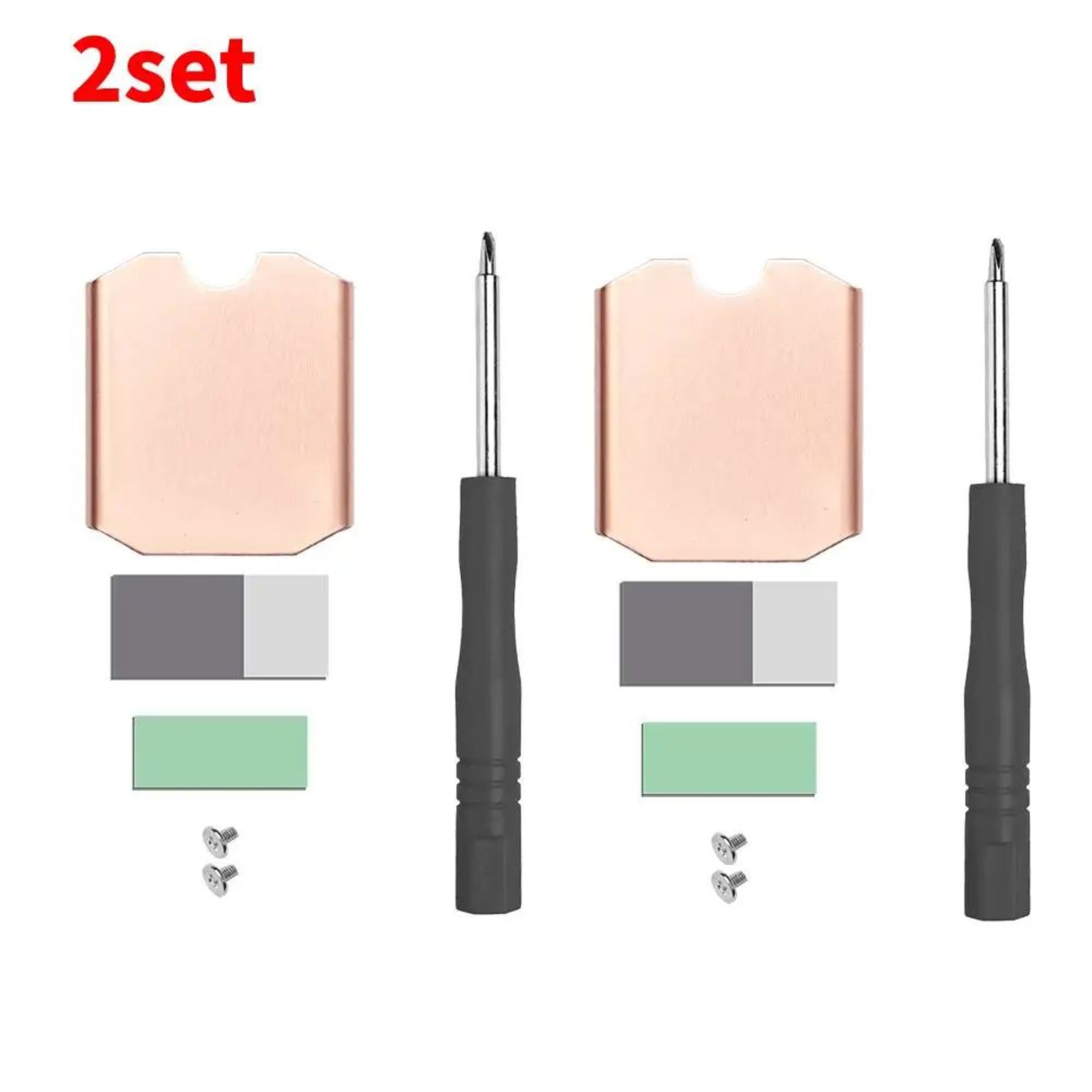 M2 2230 SSD Copper Heatsink Kit  Thermal Cooling Radiator With Silicone Pad For Steam Deck SN740 So 7