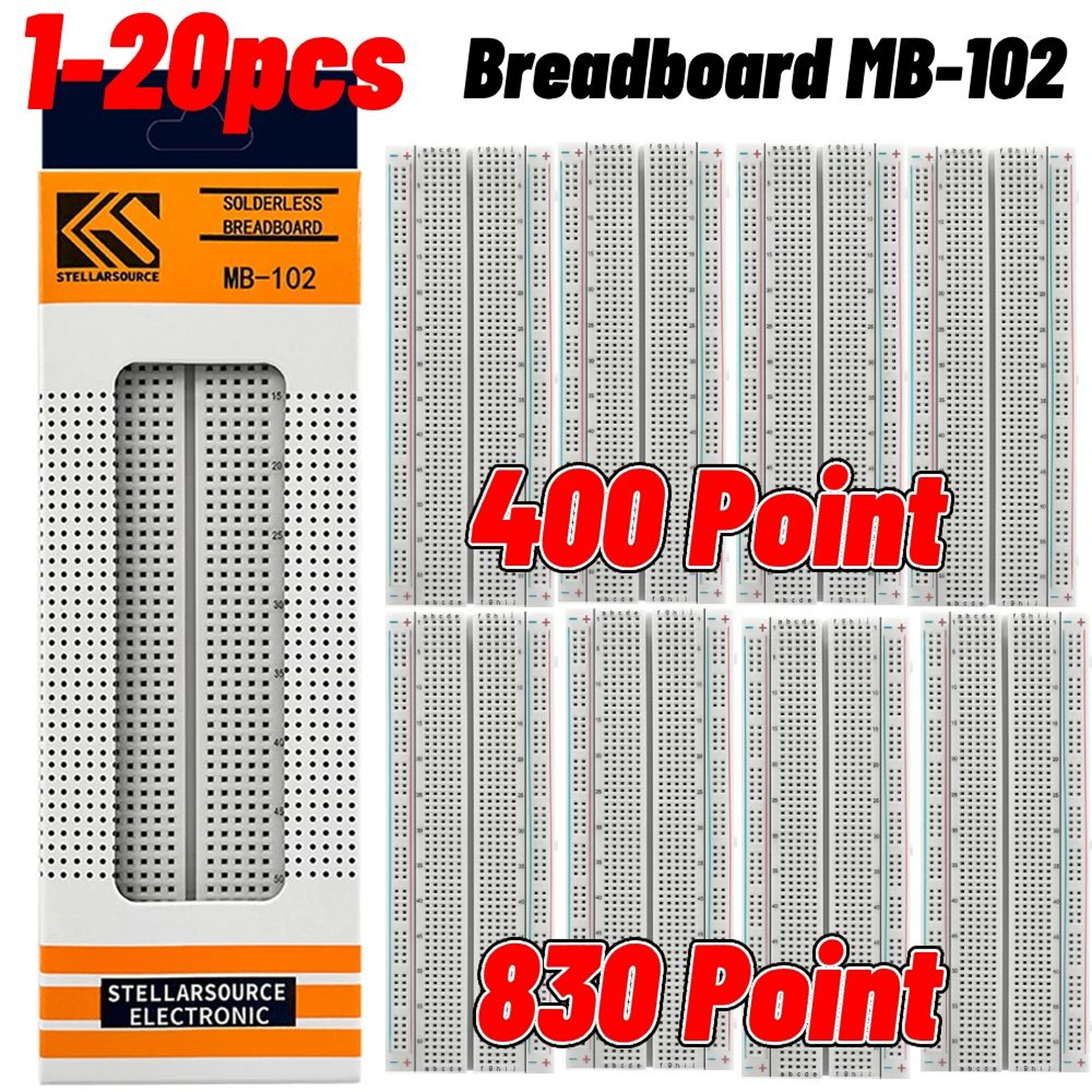 400830 Point Solderless Breadboard  PCB Circuit Prototype Board For NodeMCU Raspberry Pi  2029 AWG  0