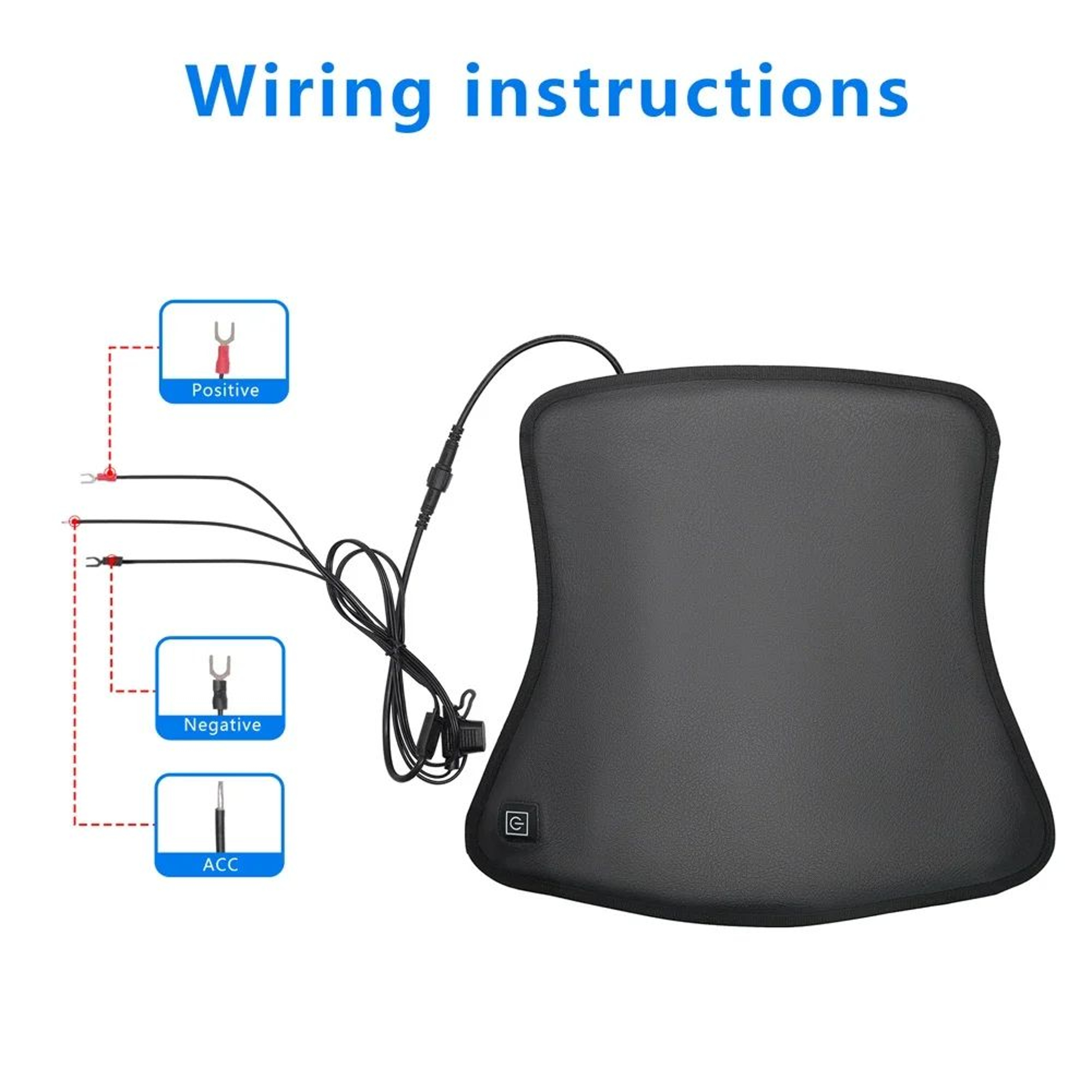 12V Motorcycle Heated Seat Cushion  Waterproof 3Level Smart Temperature Control Winter Heating Pad  7