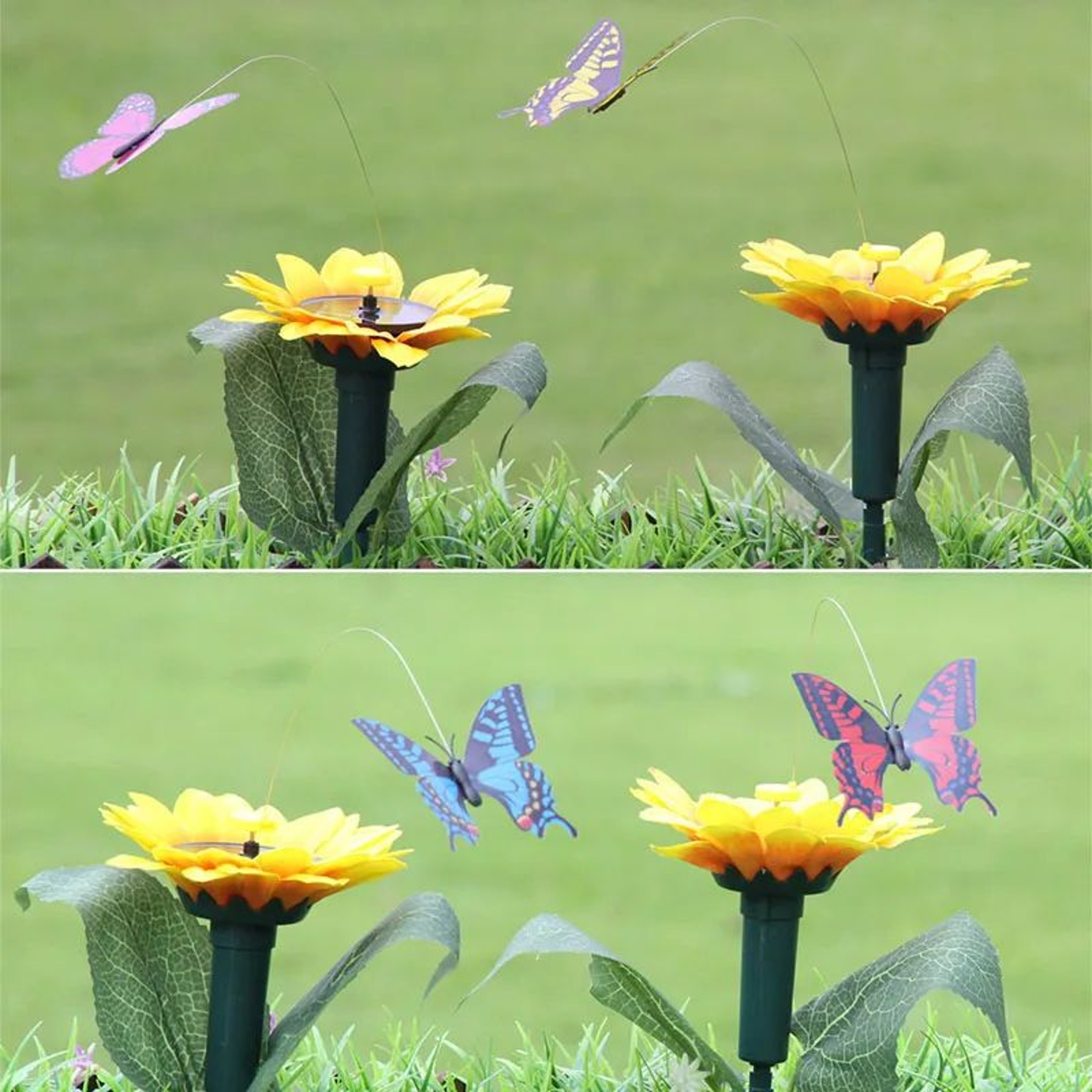 Solar Dancing Butterfly  Hummingbird Garden Stake  Fluttering Flower Decor For Potted Plants Patio  5