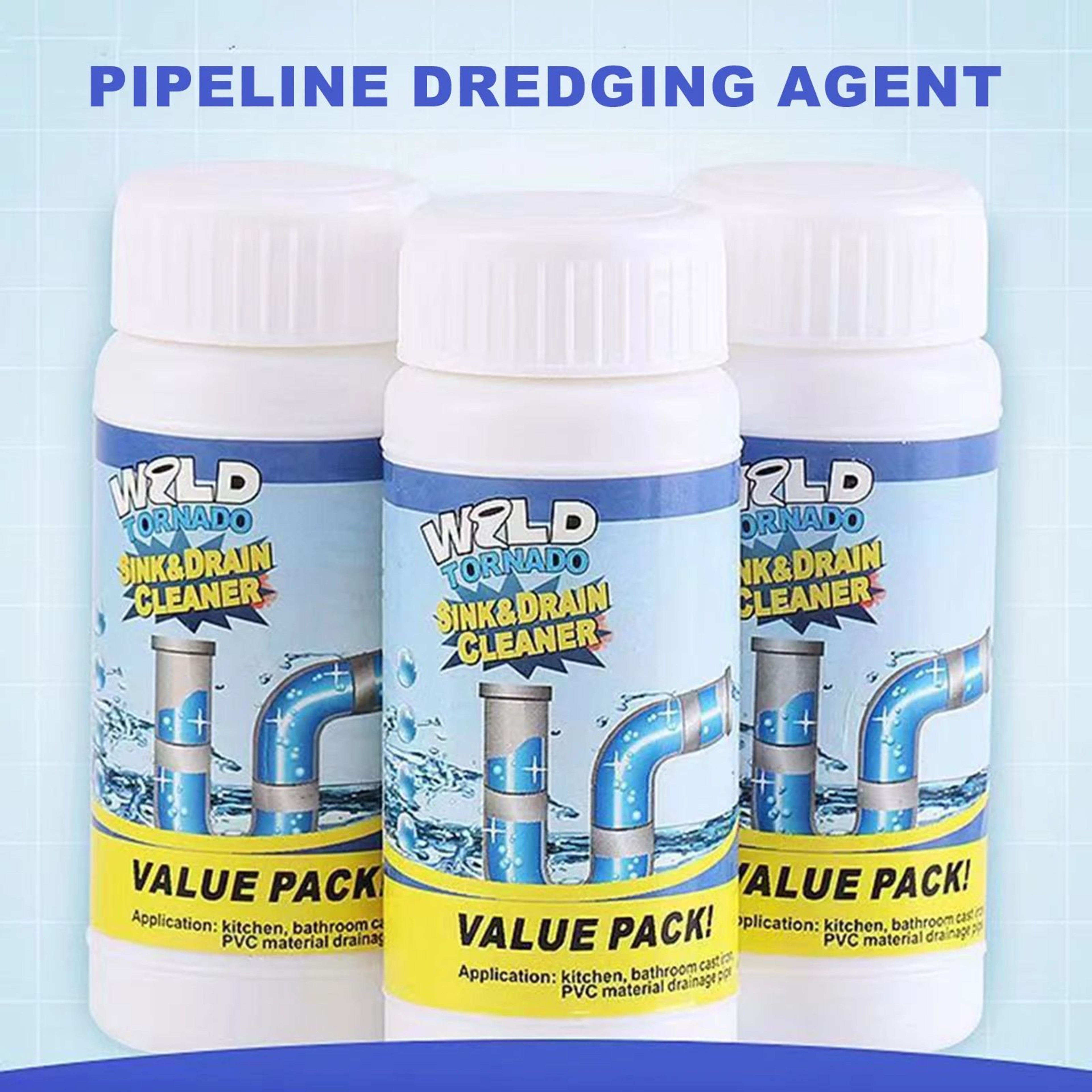 Portable Drain Cleaning Powder  FastActing Pipe Clog Remover For Kitchen Sinks Toilets Bathrooms  S 0