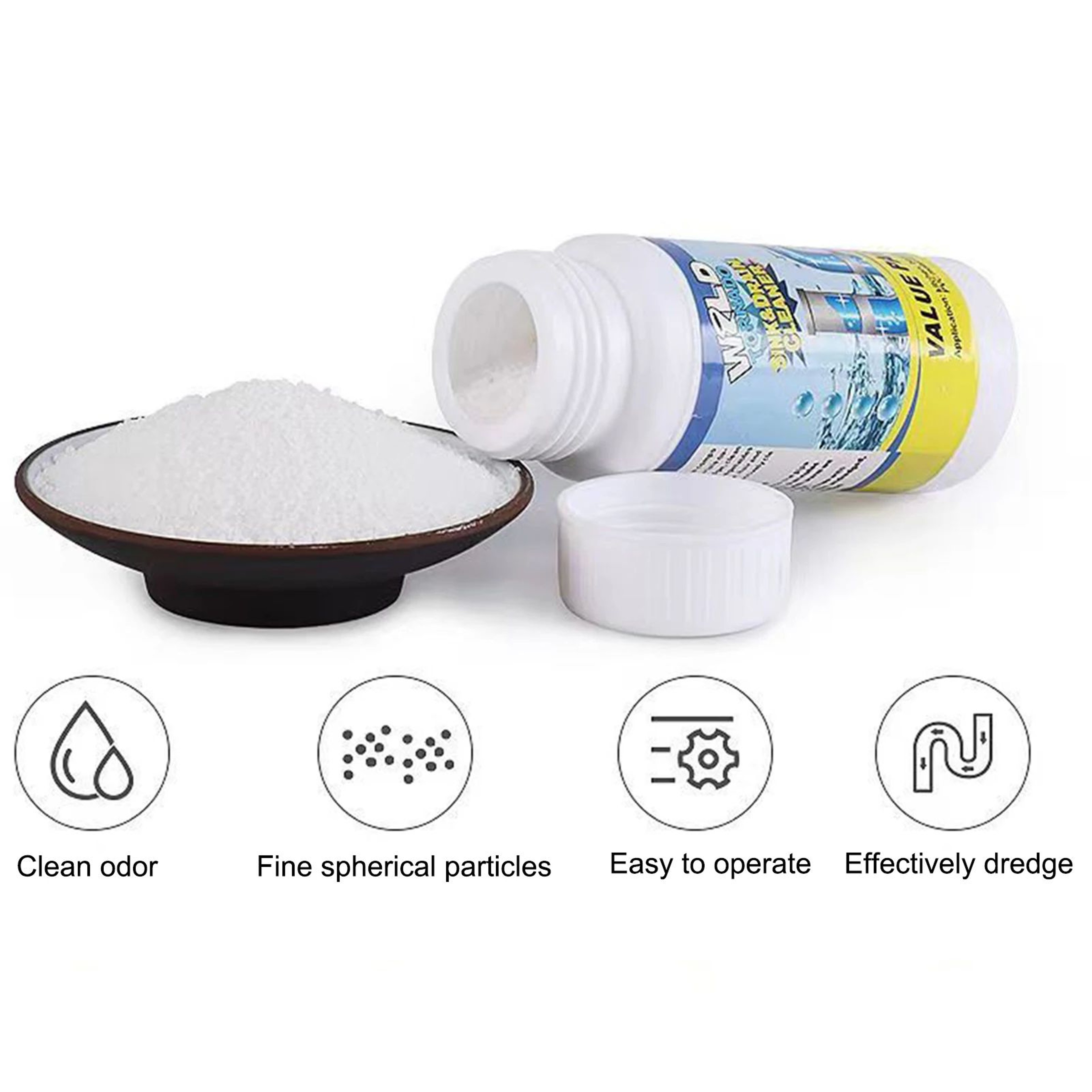 Portable Drain Cleaning Powder  FastActing Pipe Clog Remover For Kitchen Sinks Toilets Bathrooms  S 3