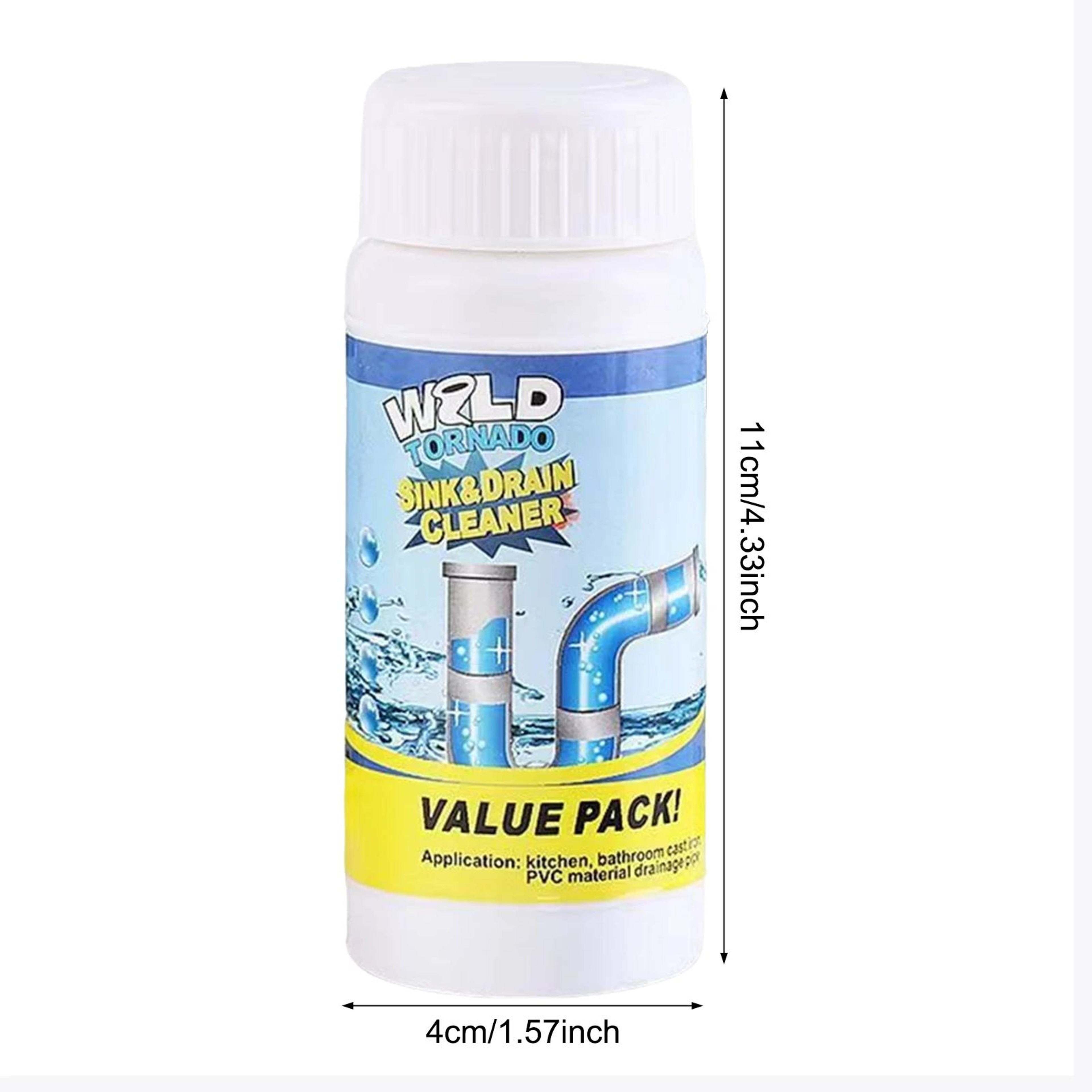 Portable Drain Cleaning Powder  FastActing Pipe Clog Remover For Kitchen Sinks Toilets Bathrooms  S 4