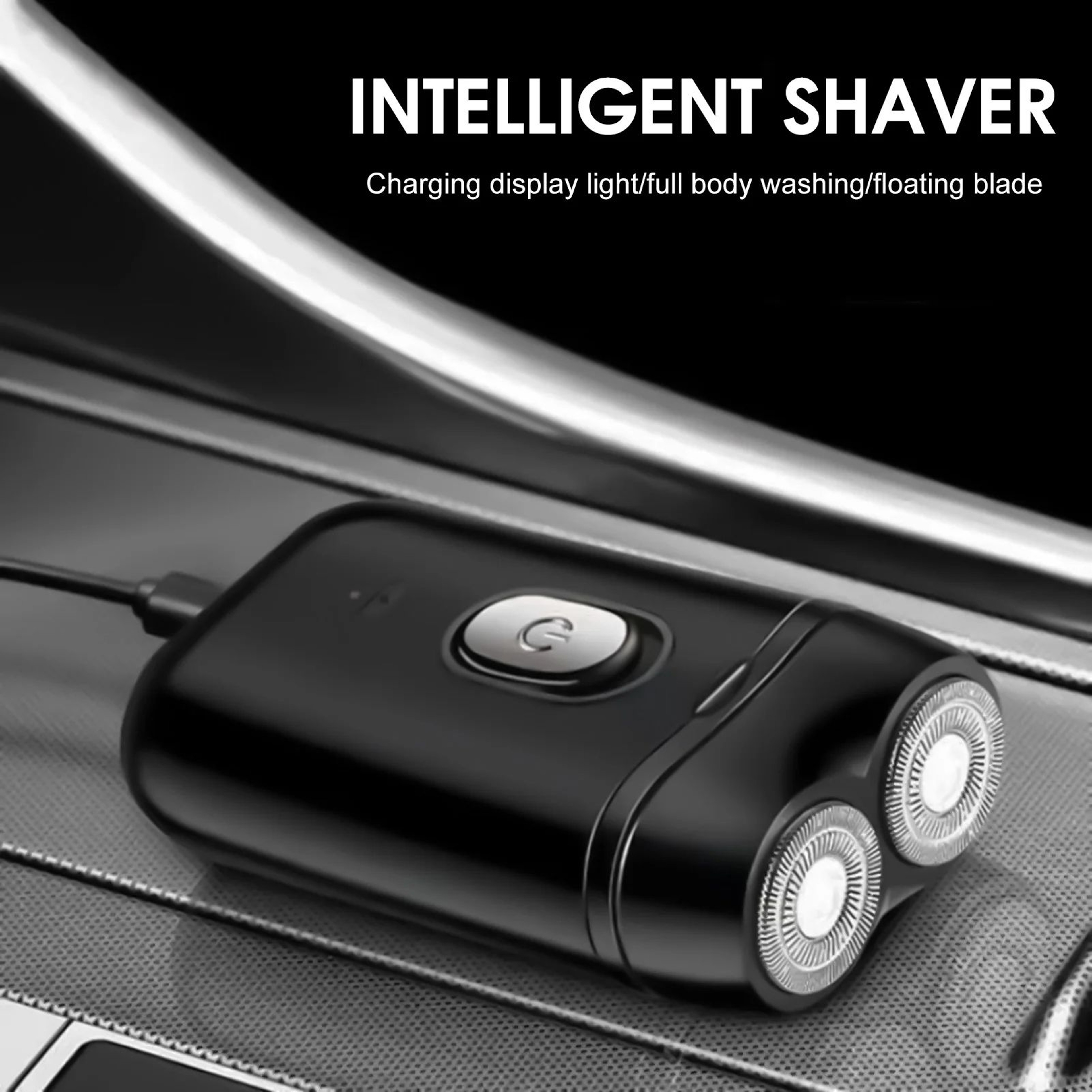 Mens DualHead Electric Razor  Rechargeable Cordless Beard Trimmer With Washable Compact Travel Shav 0
