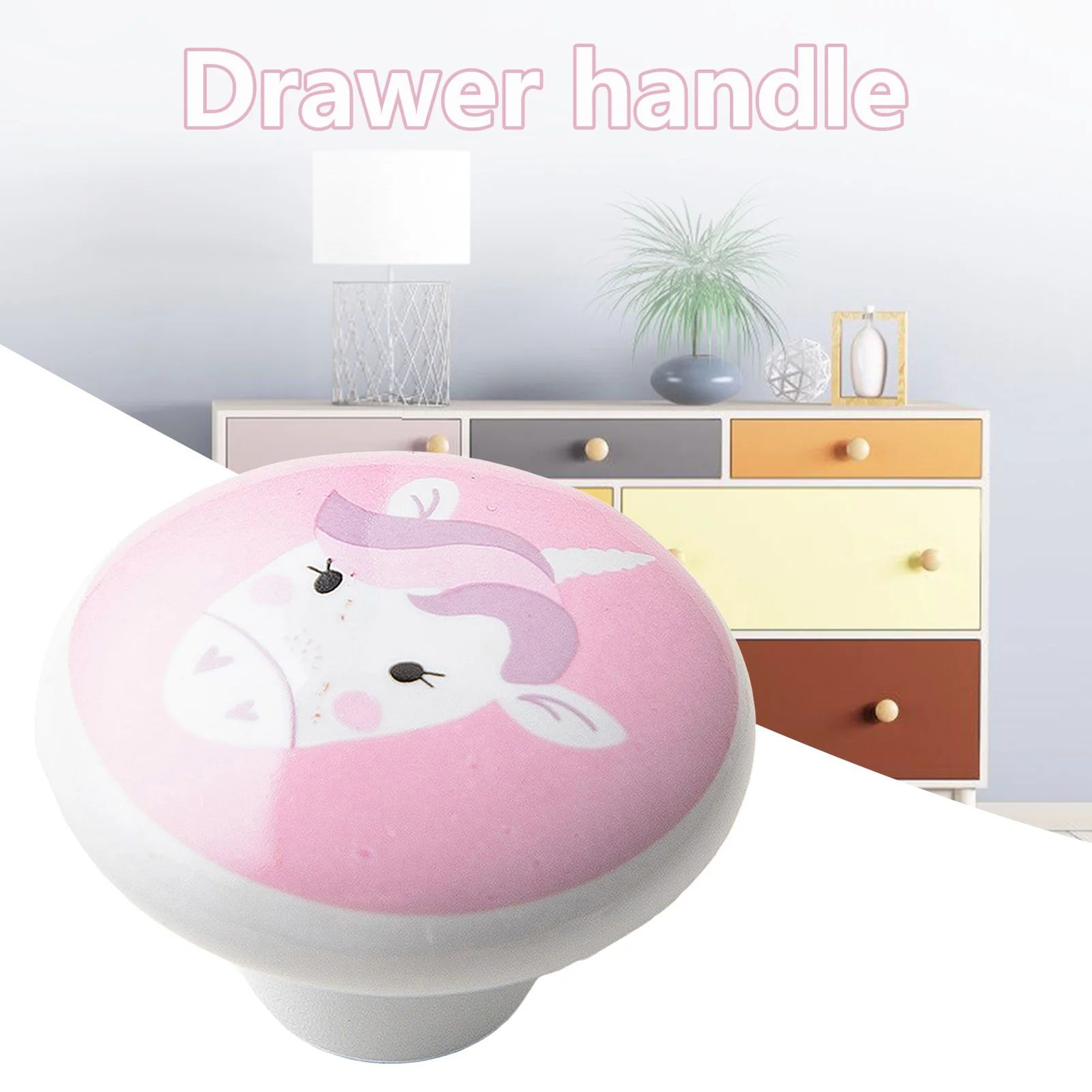 Cartoon Ceramic Drawer Knobs  Cute Animal Cabinet Pulls For Nursery Dressers Closets Cabinets  Kids 0