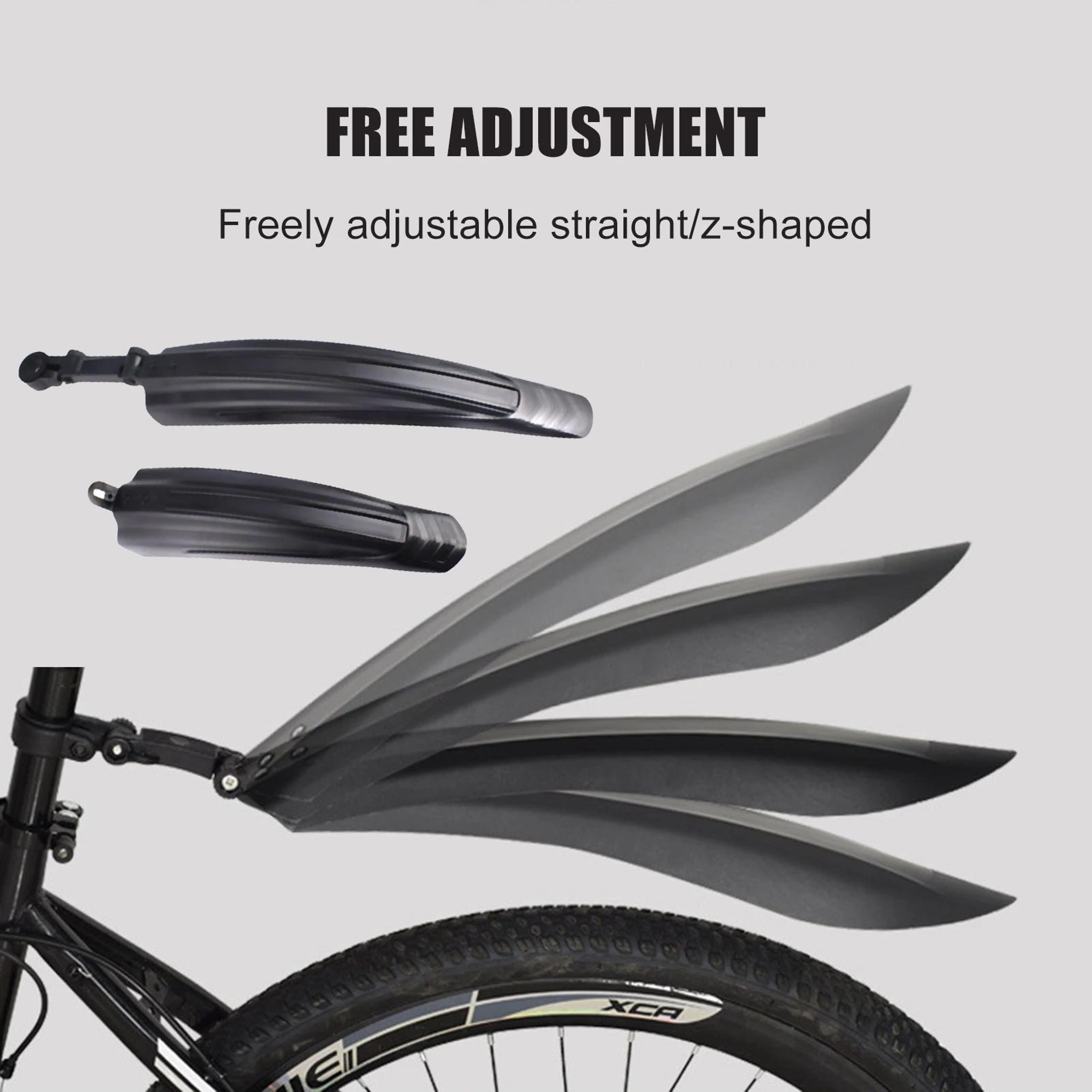 Universal Bike Mudguard Set  QuickRelease Front  Rear Fenders With Mudflaps For Road  Mountain Bike 0