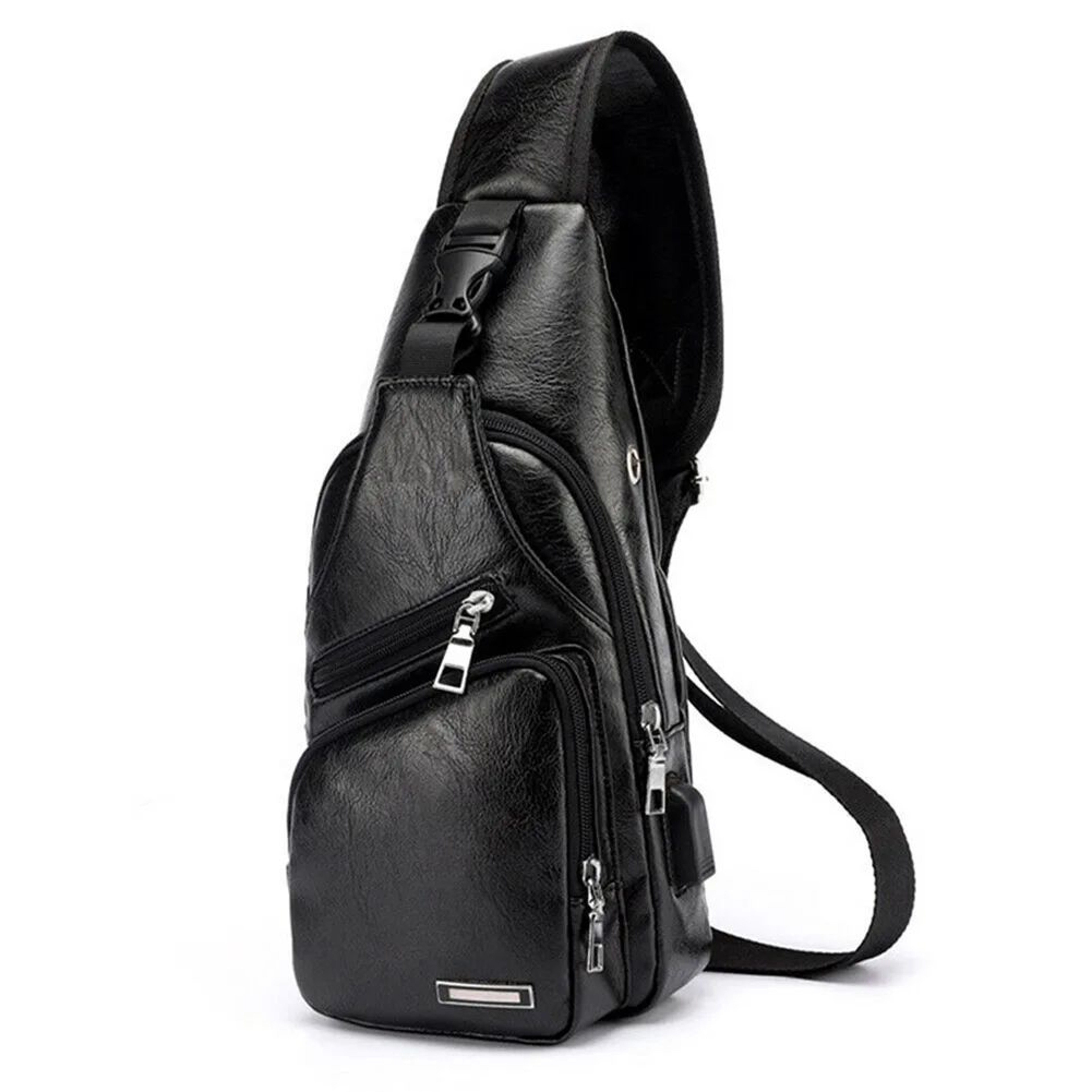 Mens AntiTheft Chest Bag  Crossbody Shoulder Sling With USB Charging Port Earphone Hole  Adjustable 6