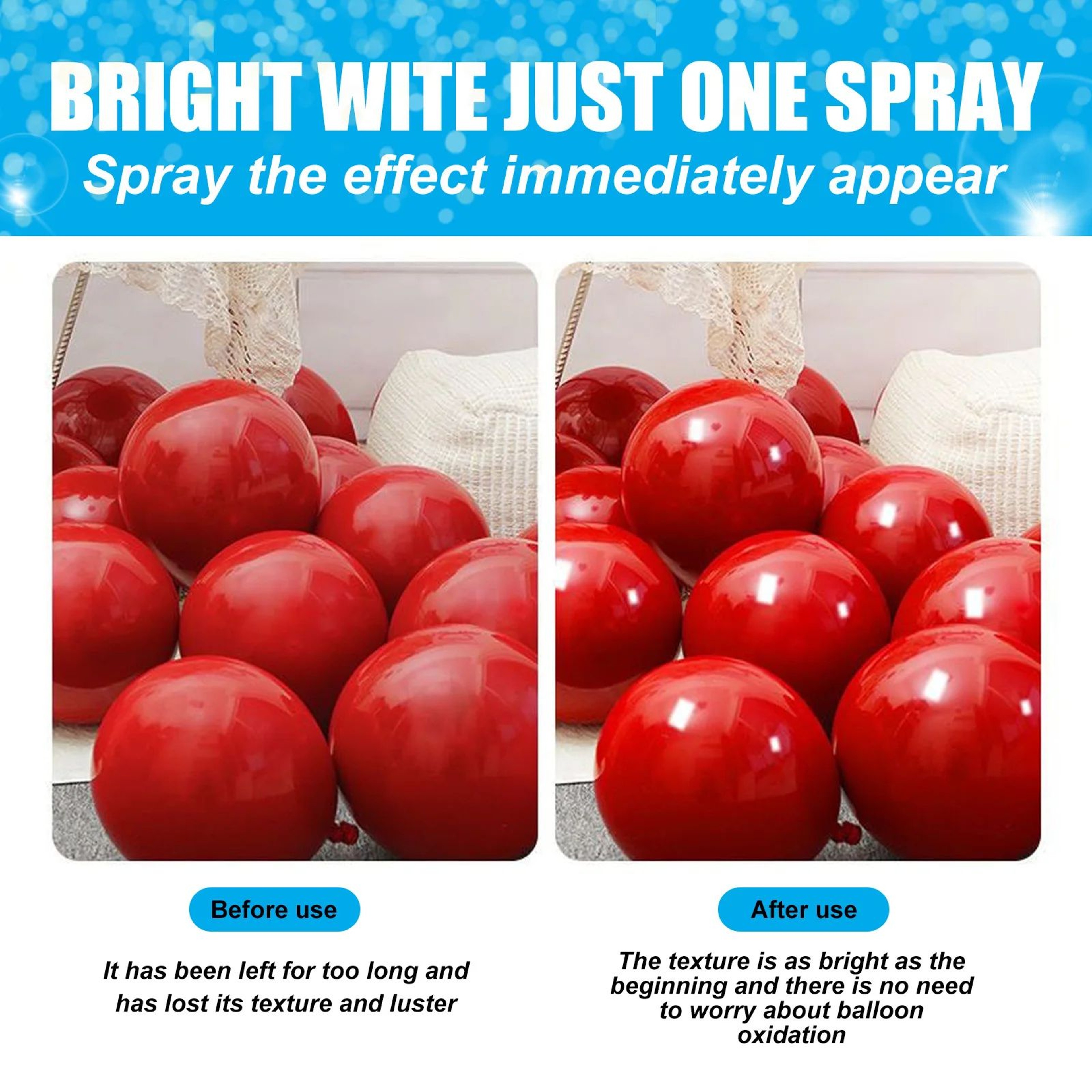 Balloon High Gloss Shine Spray  338 Fl Oz AntiFade Brightener Polish For Latex Balloons Arches  Par 2