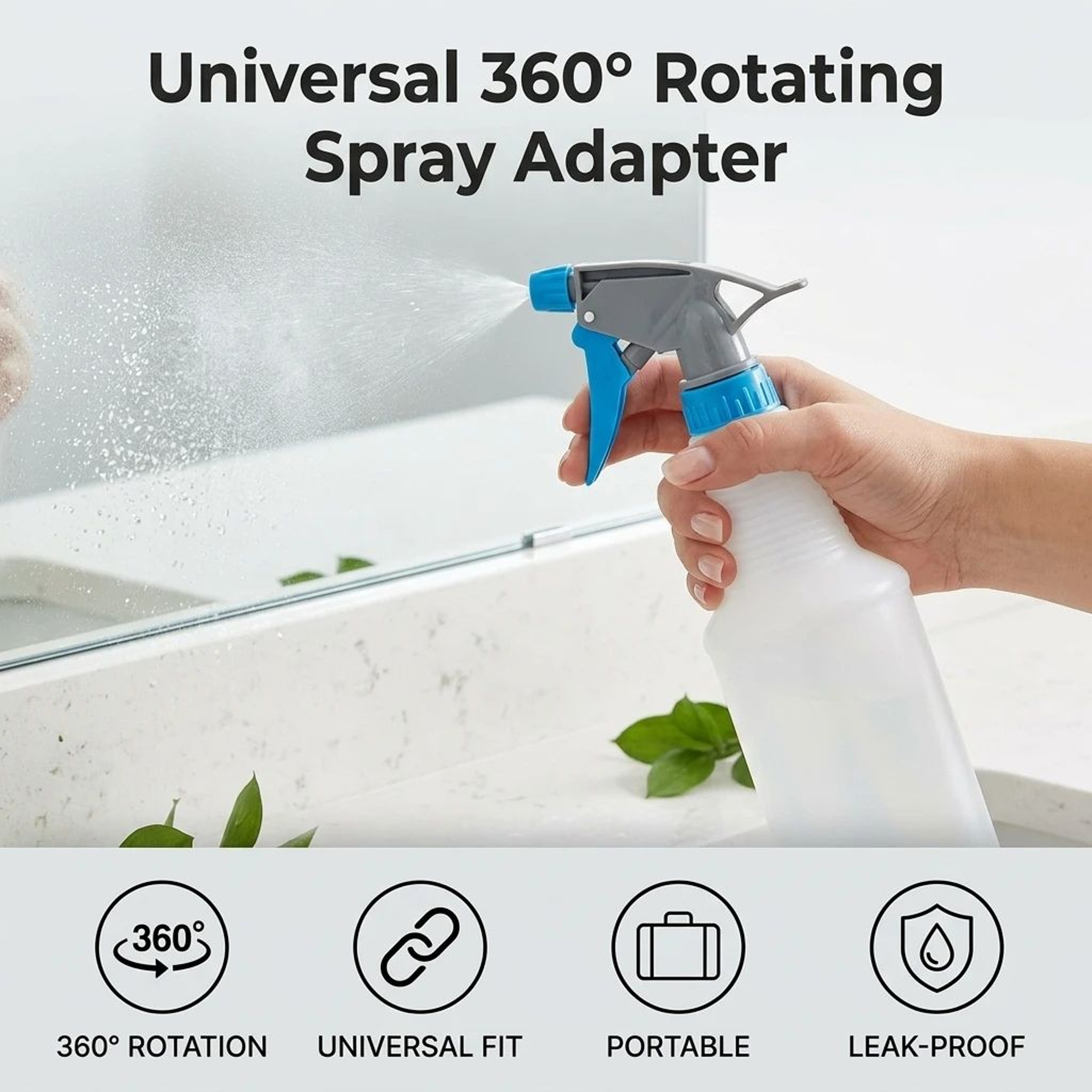 360 Rotating Spray Bottle Adapter  Universal Leakproof Conversion Connector For Cleaning Skincare   0