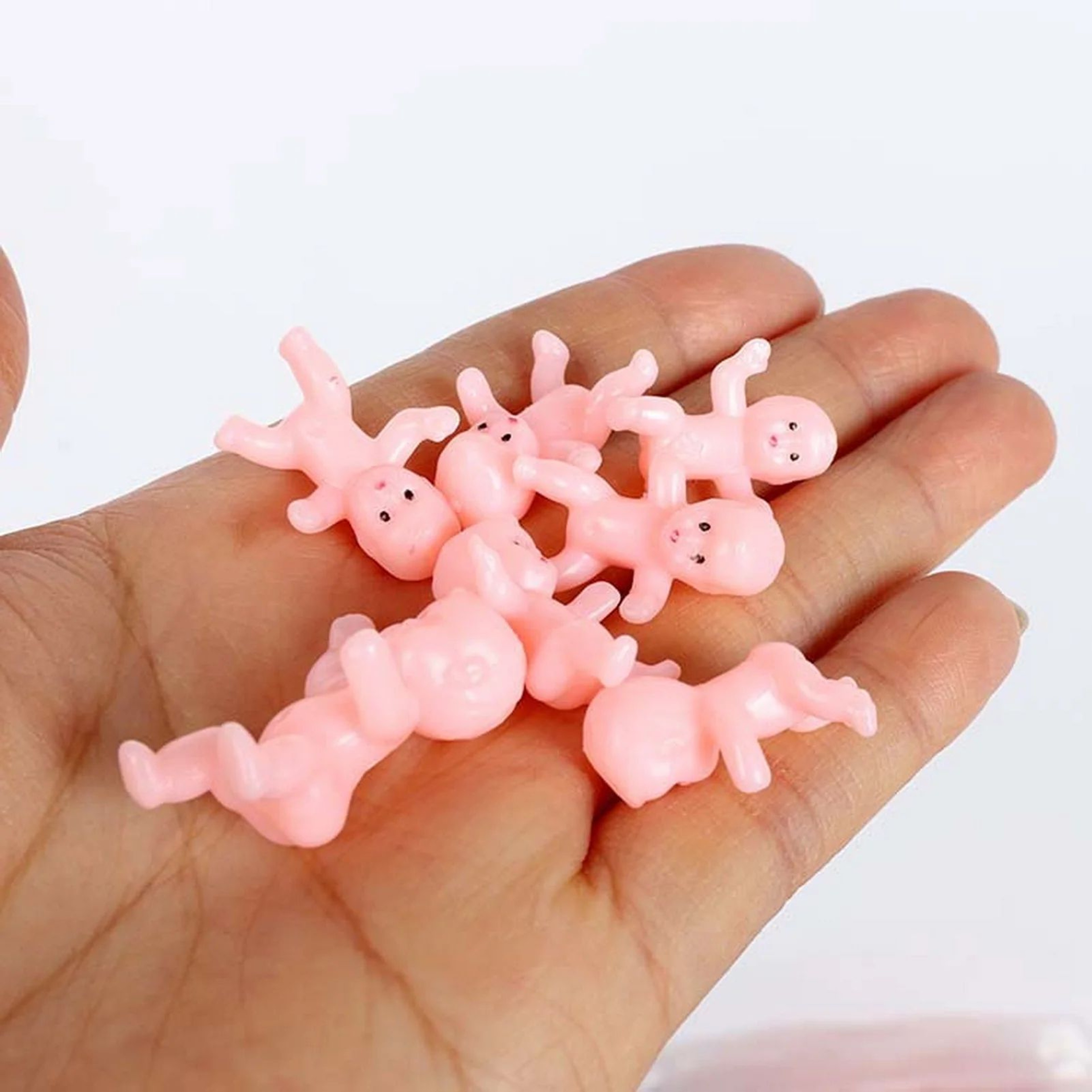 10pcs Tiny Baby Figurines  Mini Plastic Babies For Baby Showers Cake Decor Party Favors  DIY Crafts 1