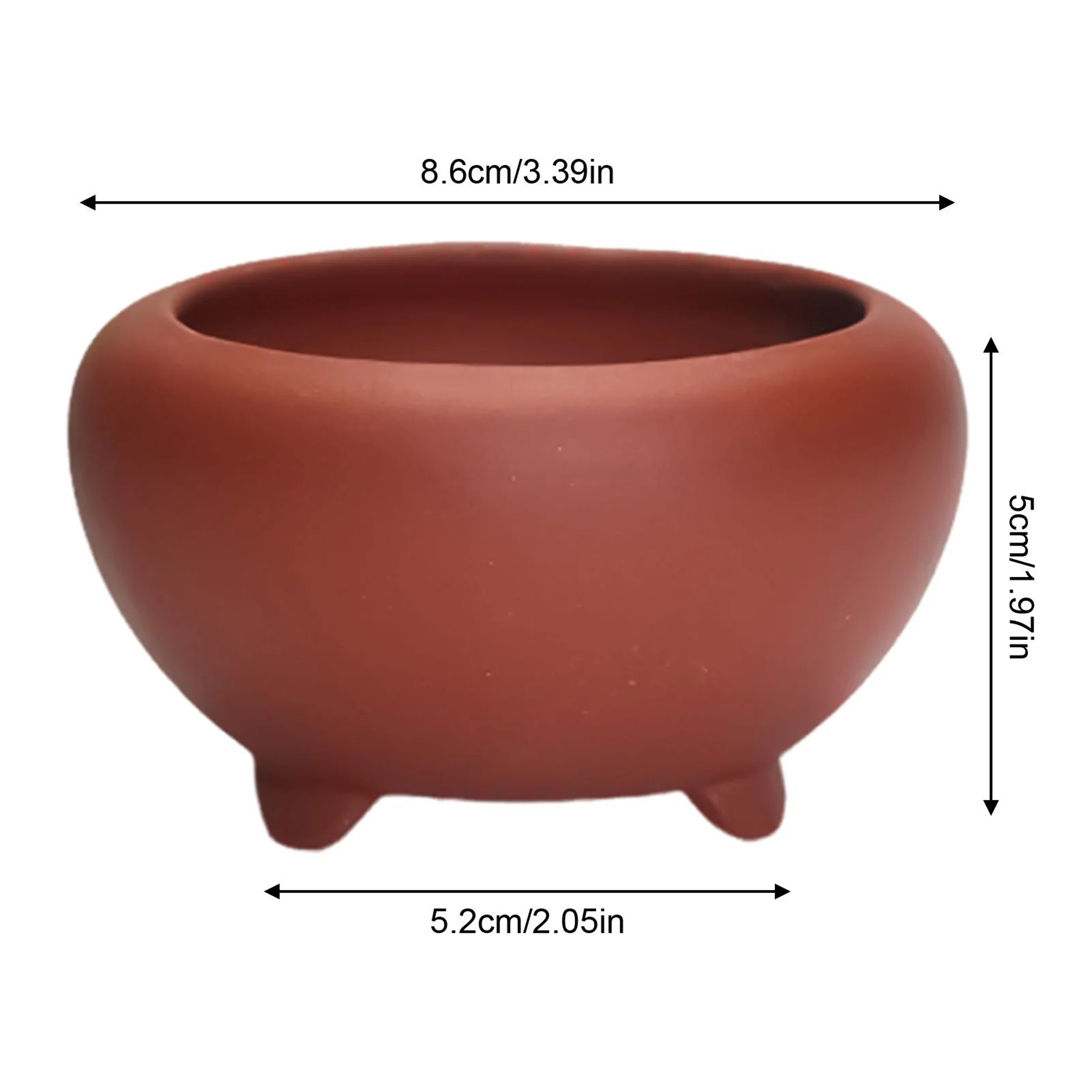 Sandstone Succulent Planter  339 X 197 In Round Mini Flower Pot With Drainage Hole For Bonsai Indoo 2