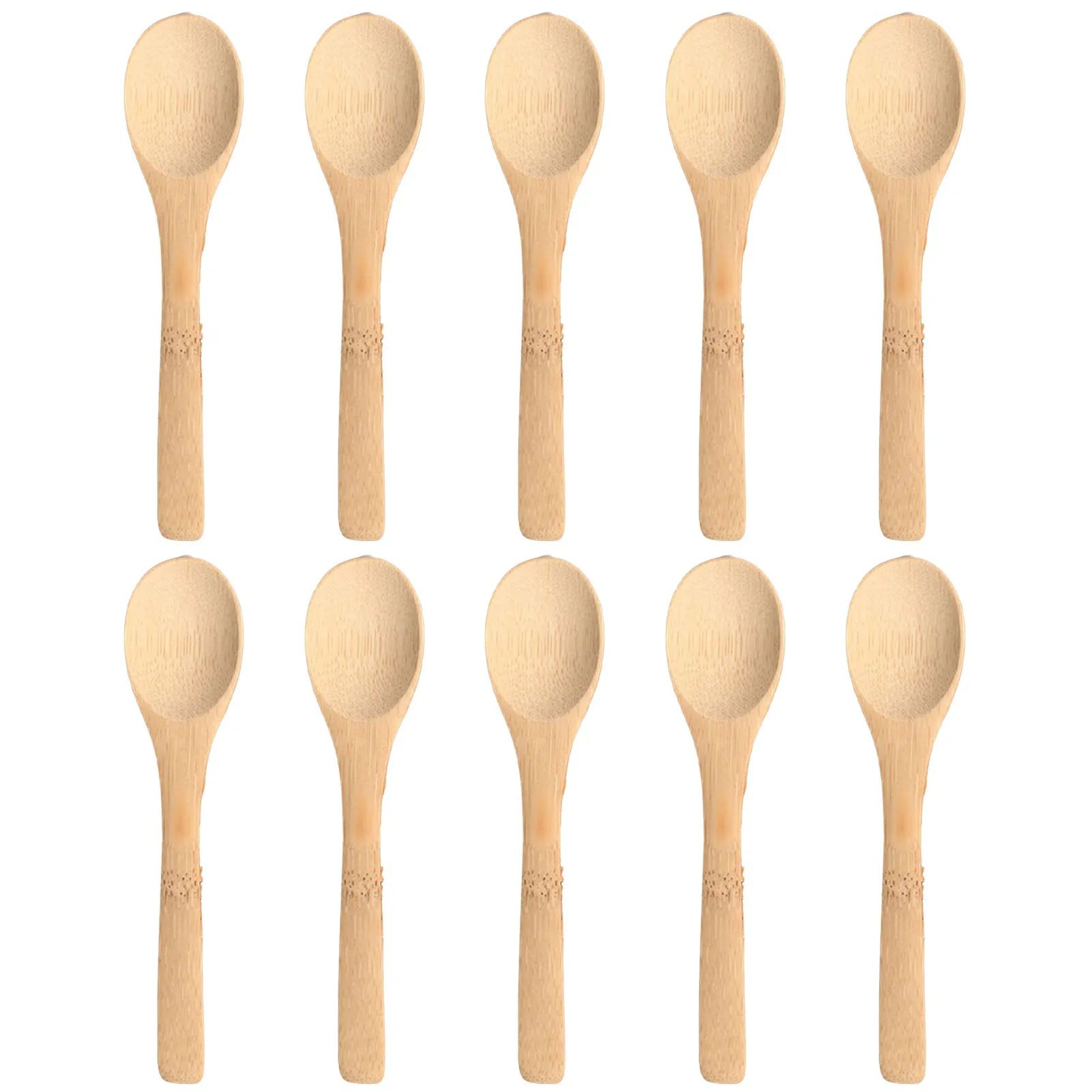 Small Bamboo Wooden Spoon  Tiny Ellipse Serving Spoon For Coffee Tea Sugar Spices Seasoning Oil  Co 7