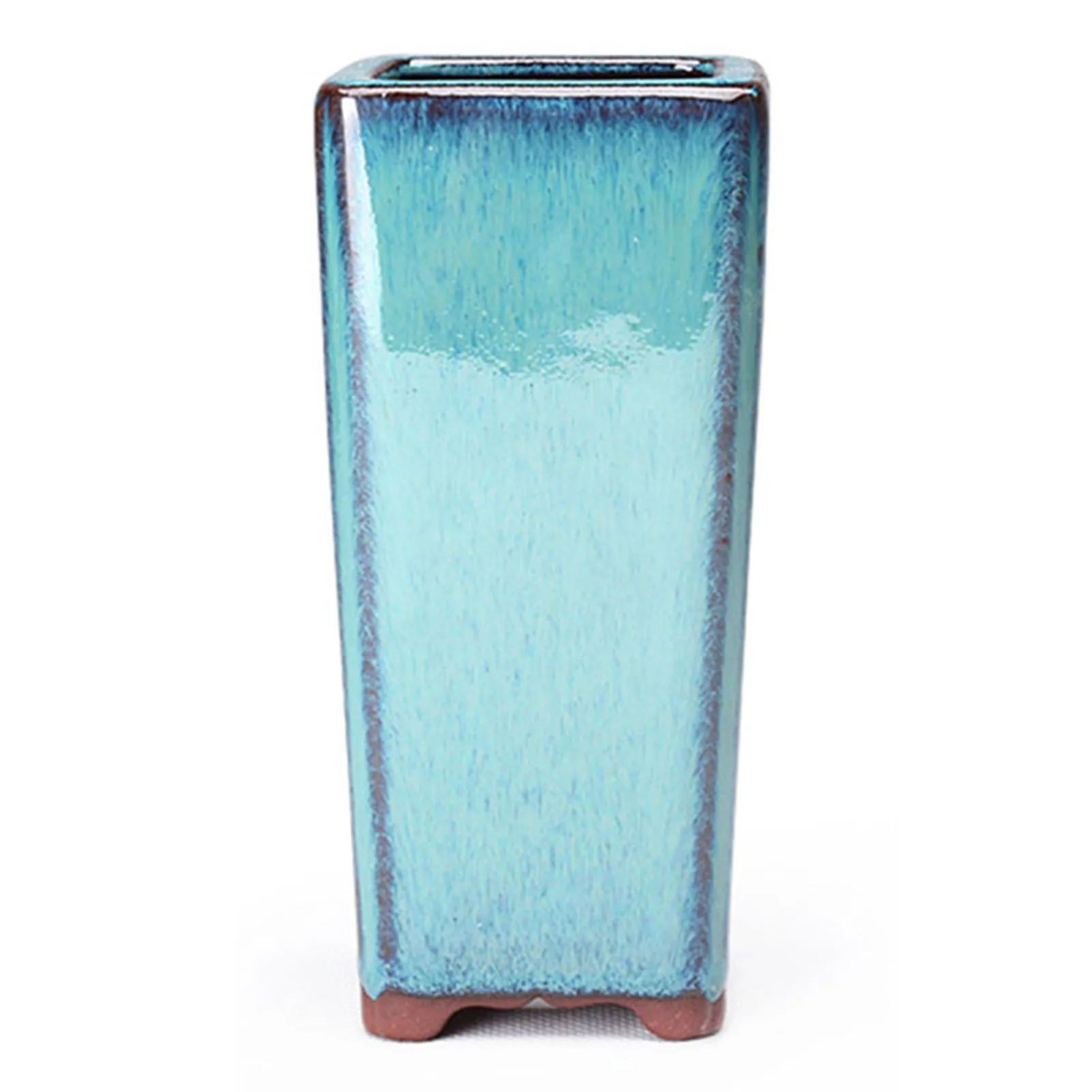 Handmade Ceramic Succulent Planter  Tall Glazed Flower Pot With Drainage Hole For Indoor Outdoor Ho 4