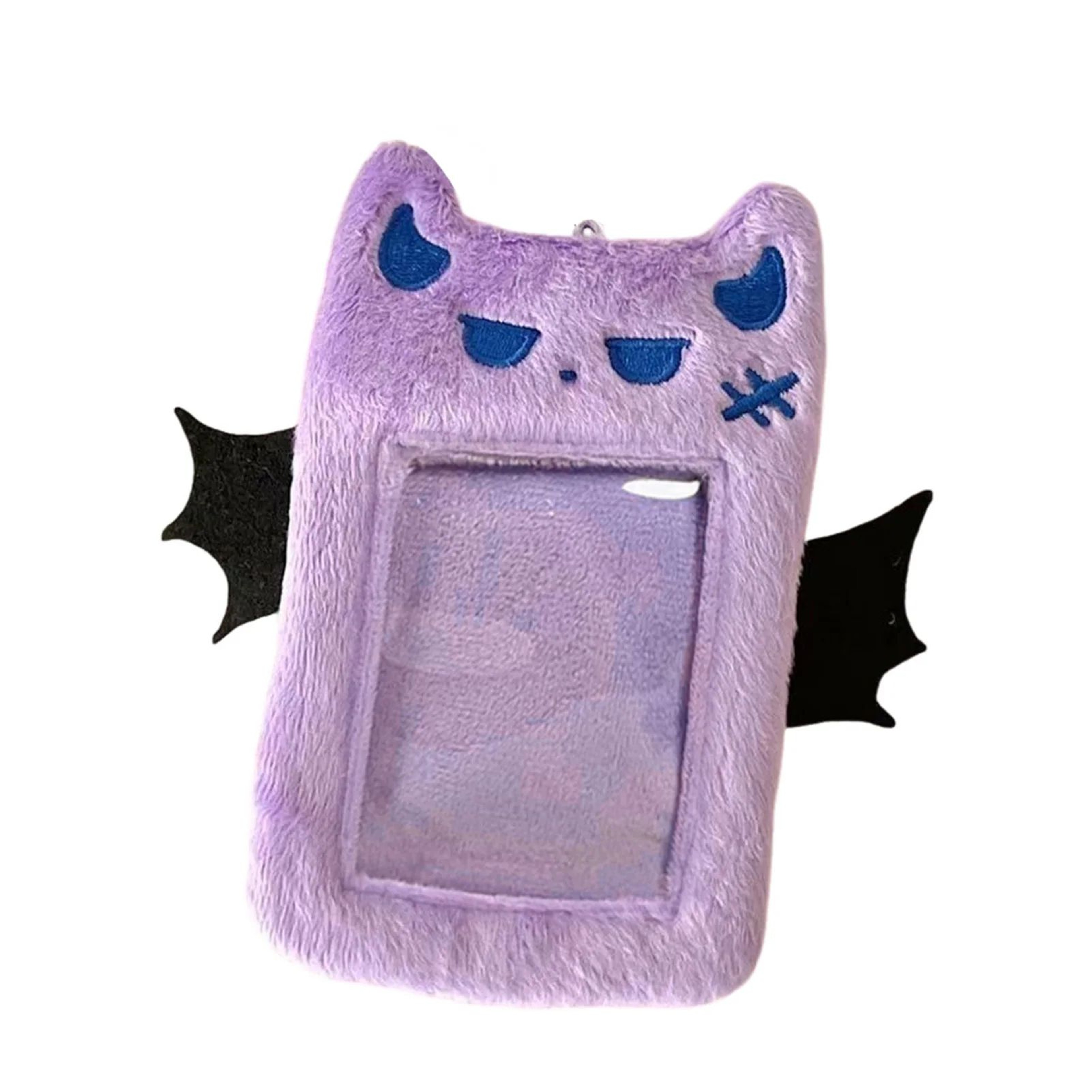 Cartoon Devil Plush Photocard Holder  Cute Portable ID Card Protective Sleeve For Kawaii Photo Disp 7