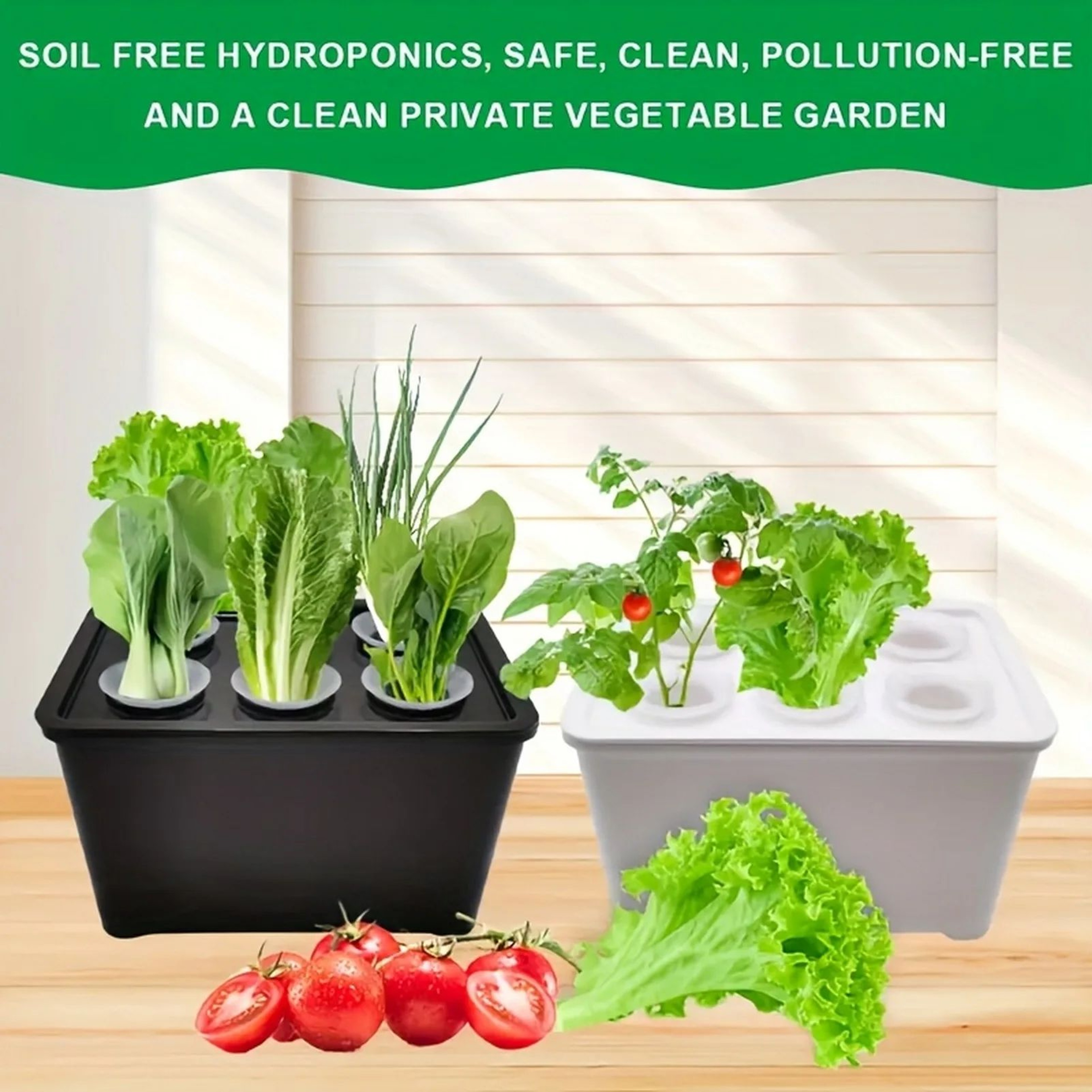 Hydroponic Grower Box With Seedling Cups  Mini SelfWatering Indoor Herb Garden Container For DIY Sm 1