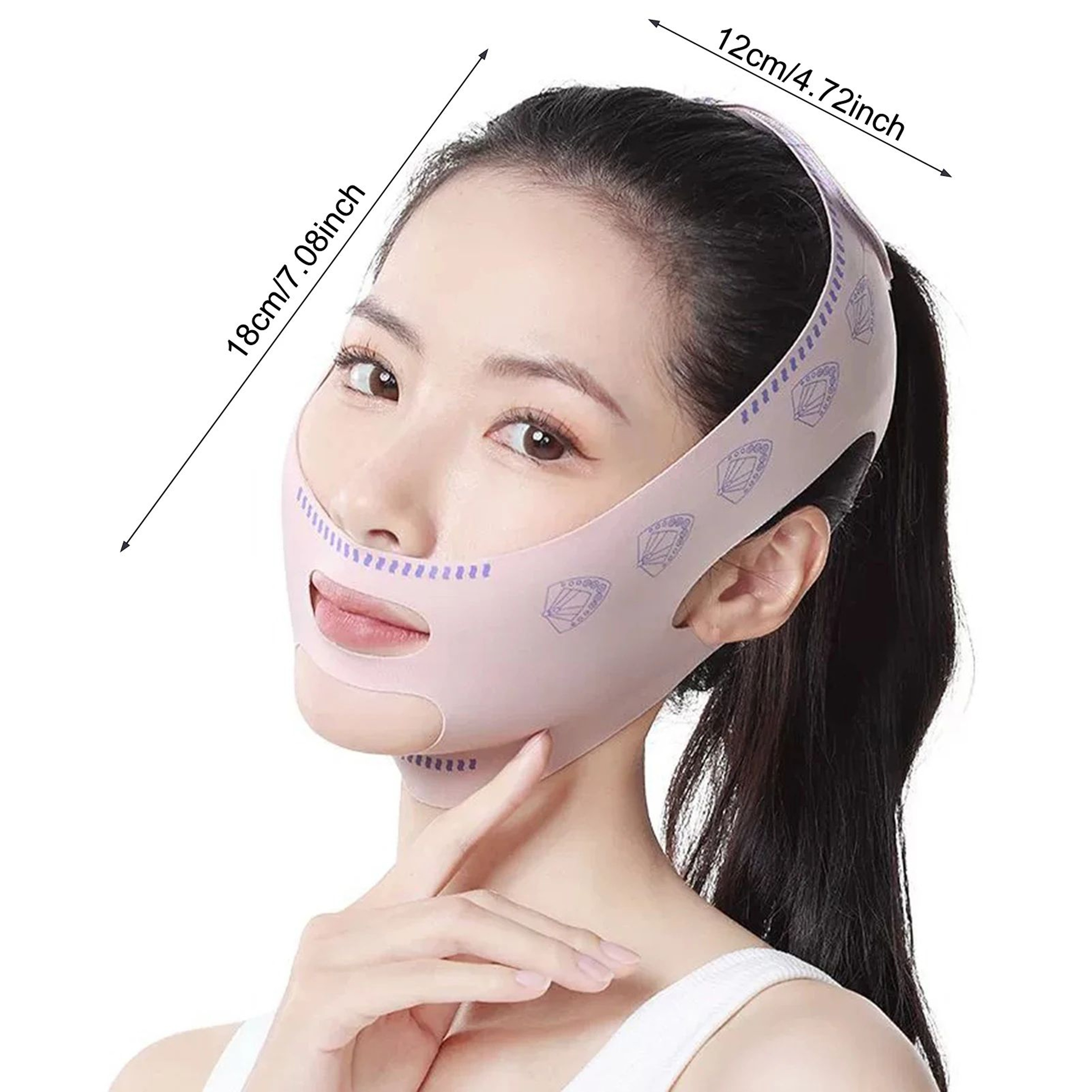 Reusable VLine Chin Strap  Adjustable Facial Support Belt With Soft Breathable Fabric For Comfortab 4