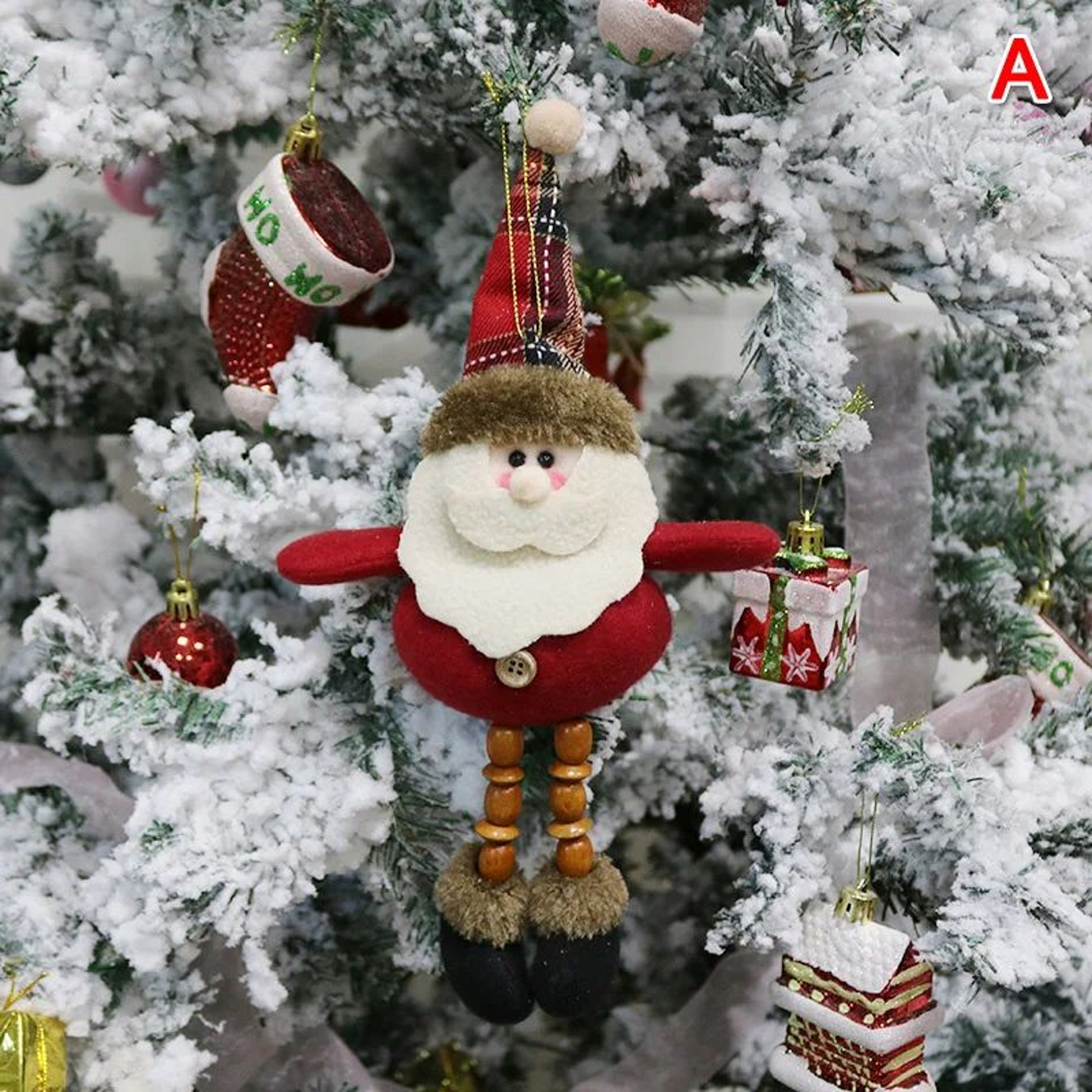 Christmas Hanging Plush Ornaments  Festive Fabric Pendant Dolls For Cozy Tree Decorations Holiday D 3