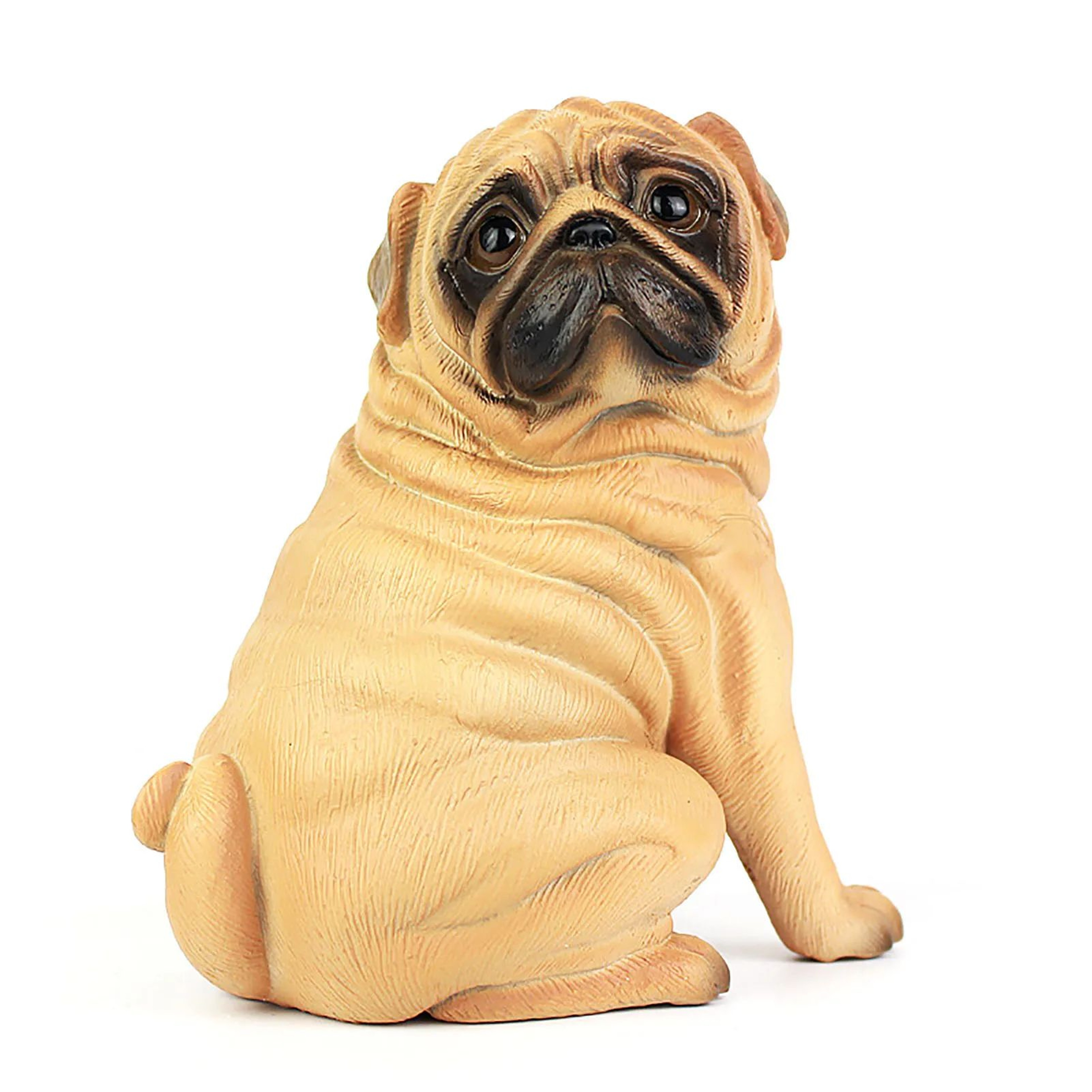 Realistic Pug Dog Statue  Cute Durable Plastic Figurine For Home Garden And Desk Decor And Thoughtf 7