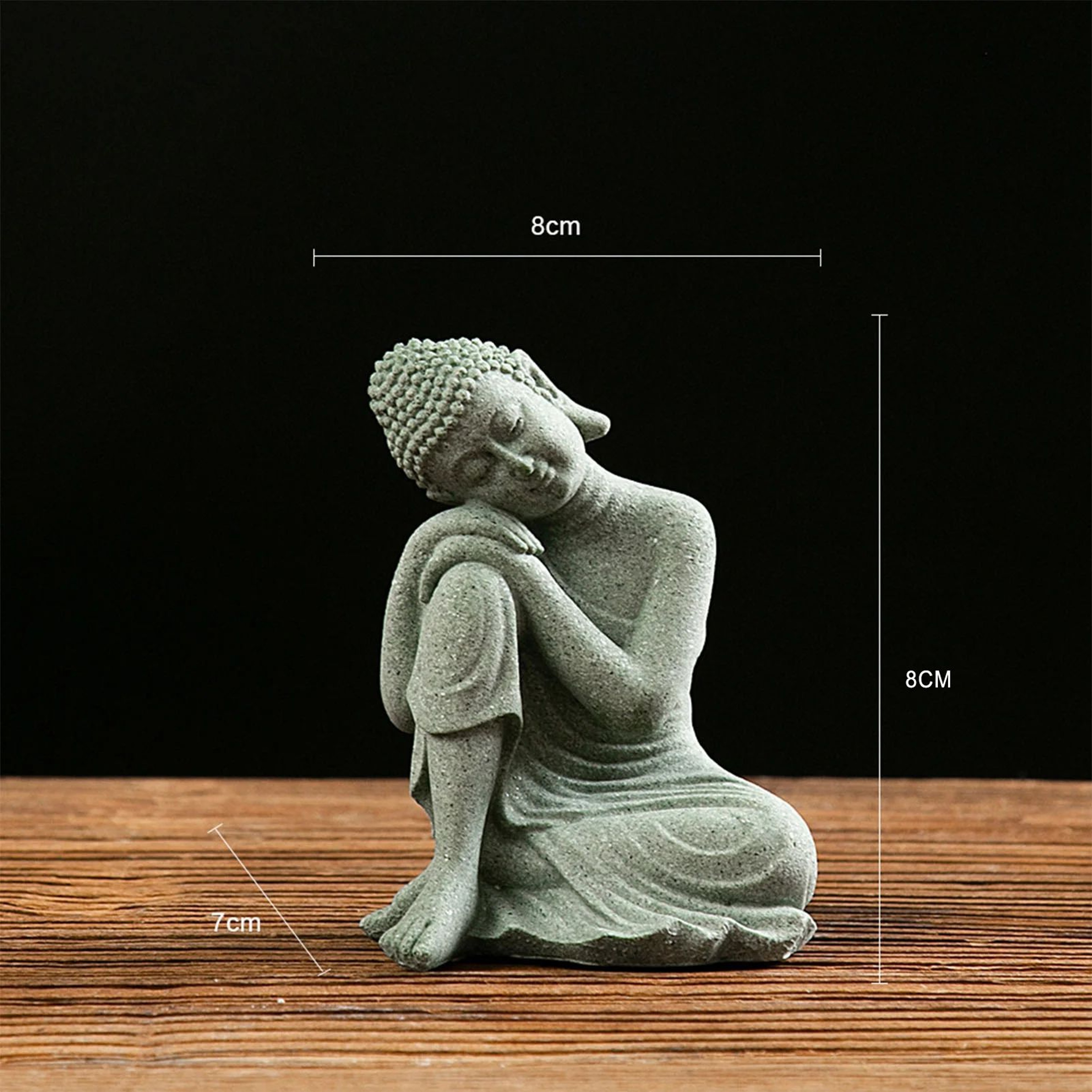 Meditating Buddha Stone Statue  Calm Tabletop Sculpture For Peaceful Home Decor Mindful Spaces And  4