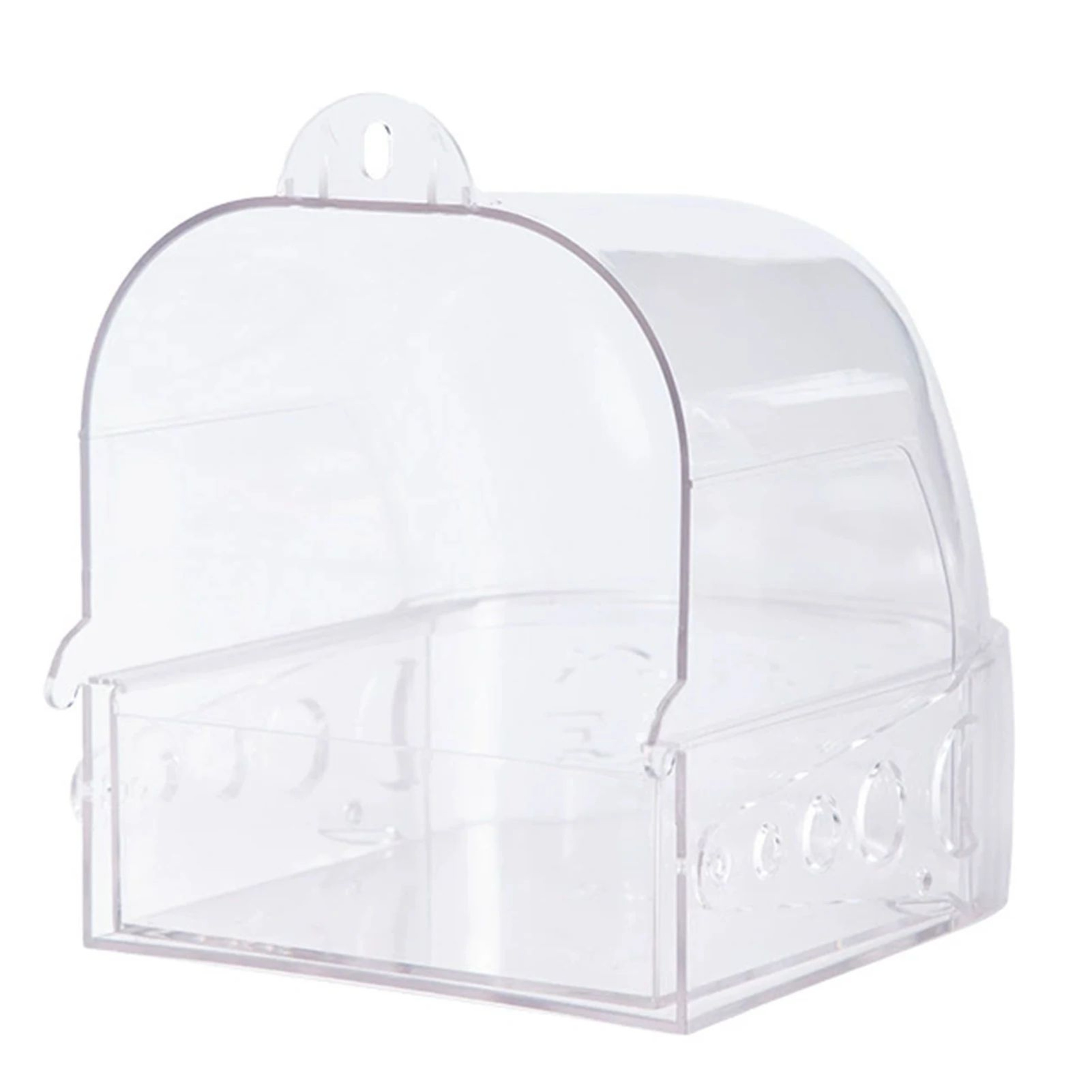 Transparent Bird Bath Box  EasyClean SlideOut Tray And SplashReducing Edges For Comfortable Small P 7