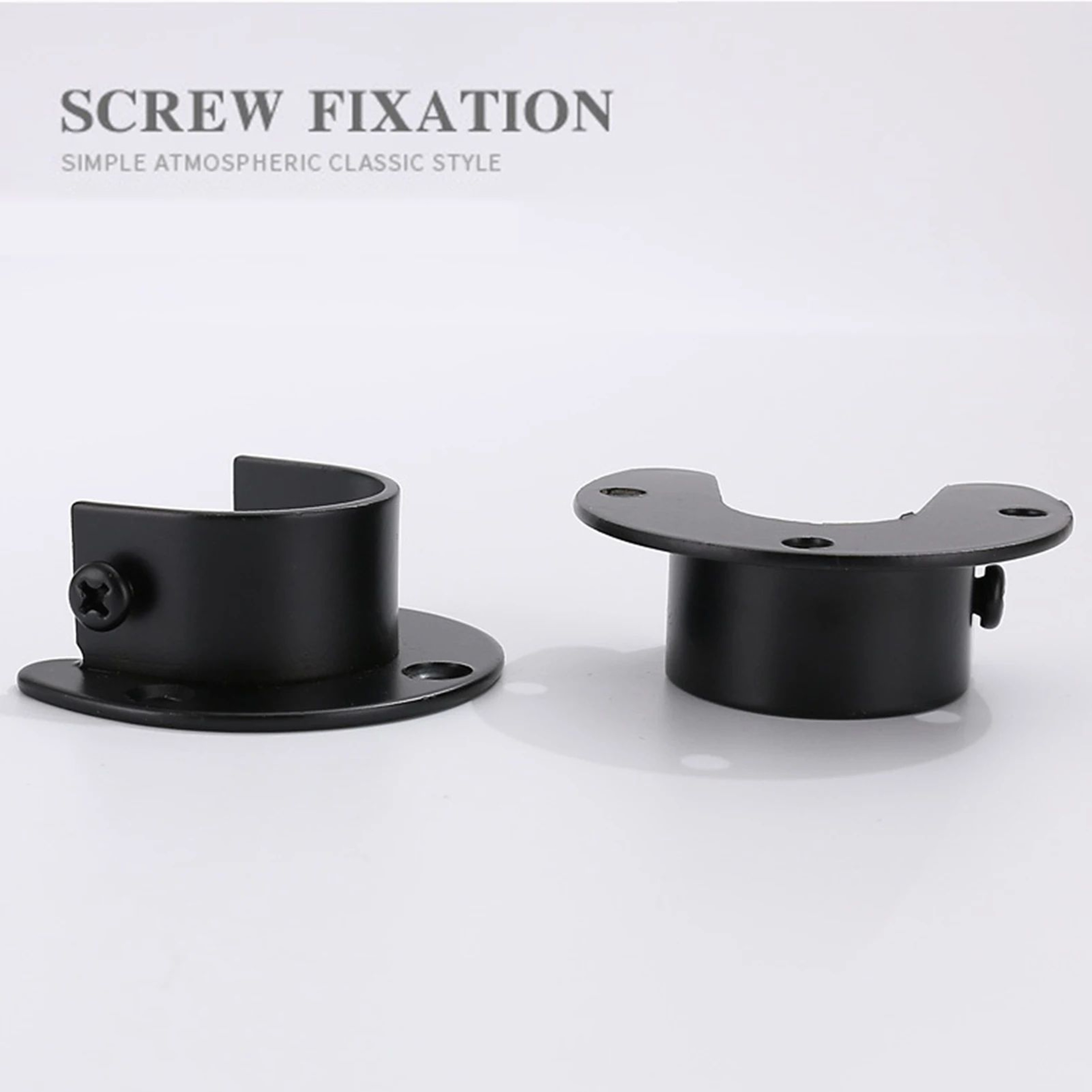 Closet Rod Brackets With Screws  Durable UShaped Alloy End Supports For Secure Wardrobe Rails And N 3