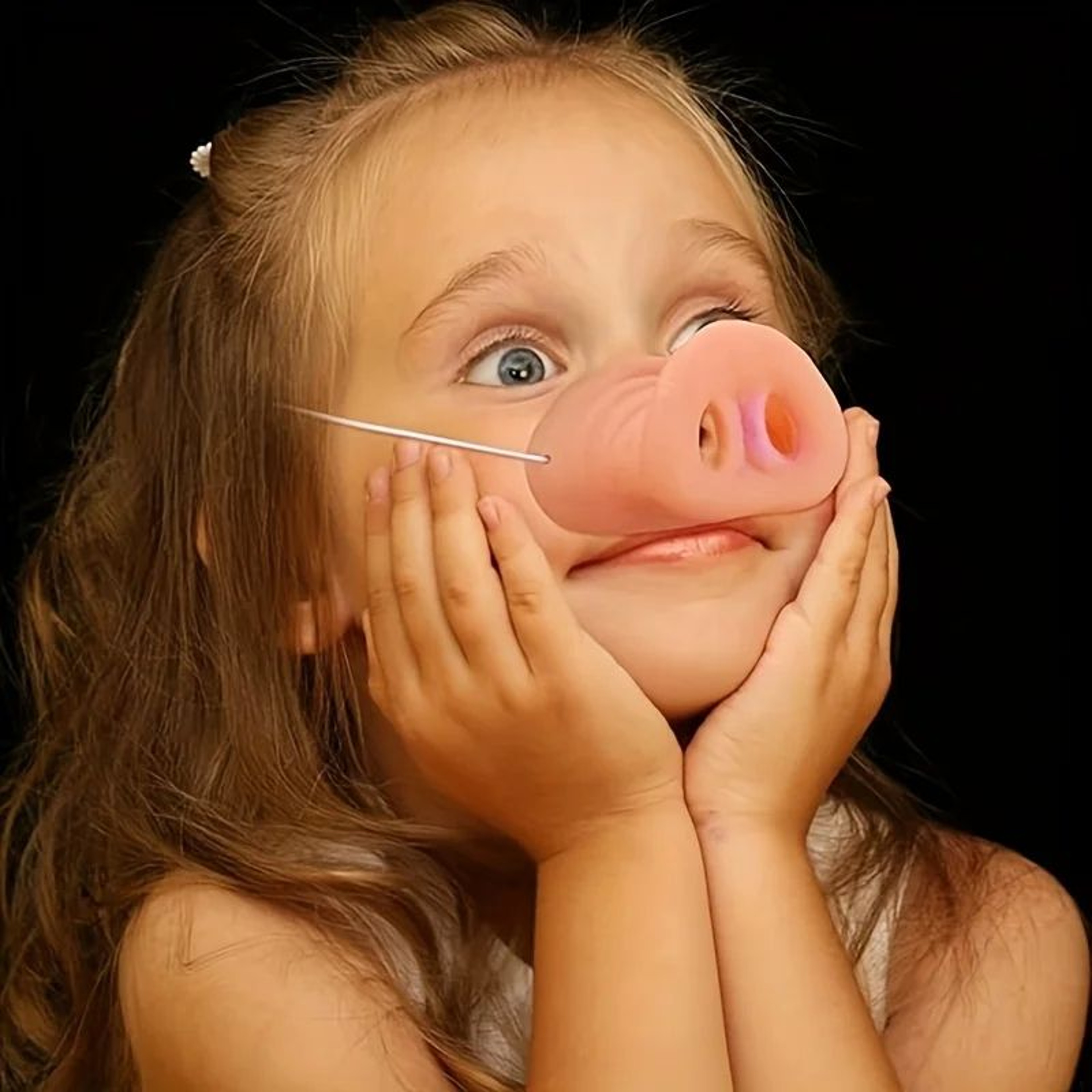 Giant Pig Ear Headband And Nose Set  Funny Animal Costume Accessories For Halloween Parties Cosplay 4