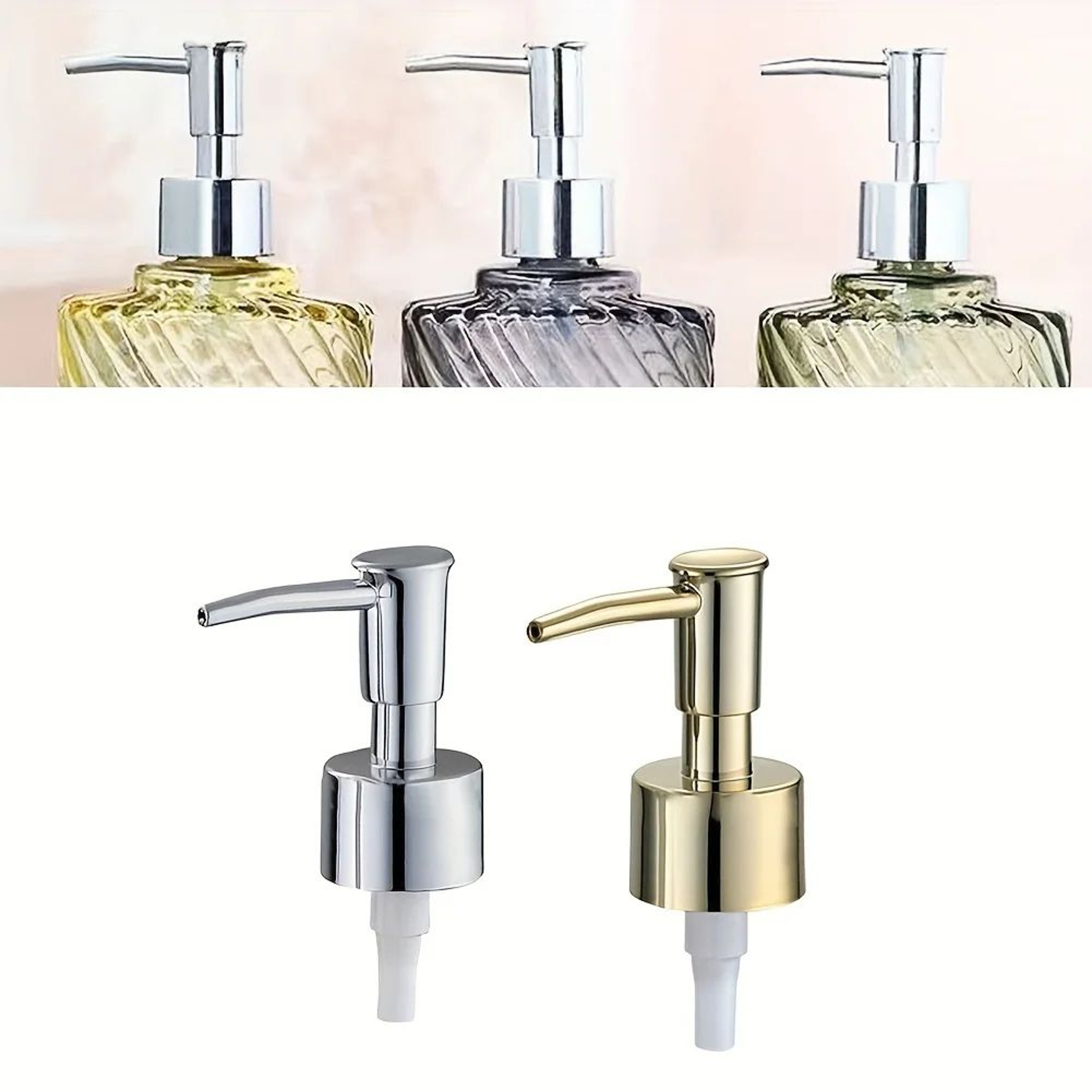 Soap And Lotion Pump Replacement  Plastic Dispenser Head With Tube For Practical Bathroom Bottle Re 2
