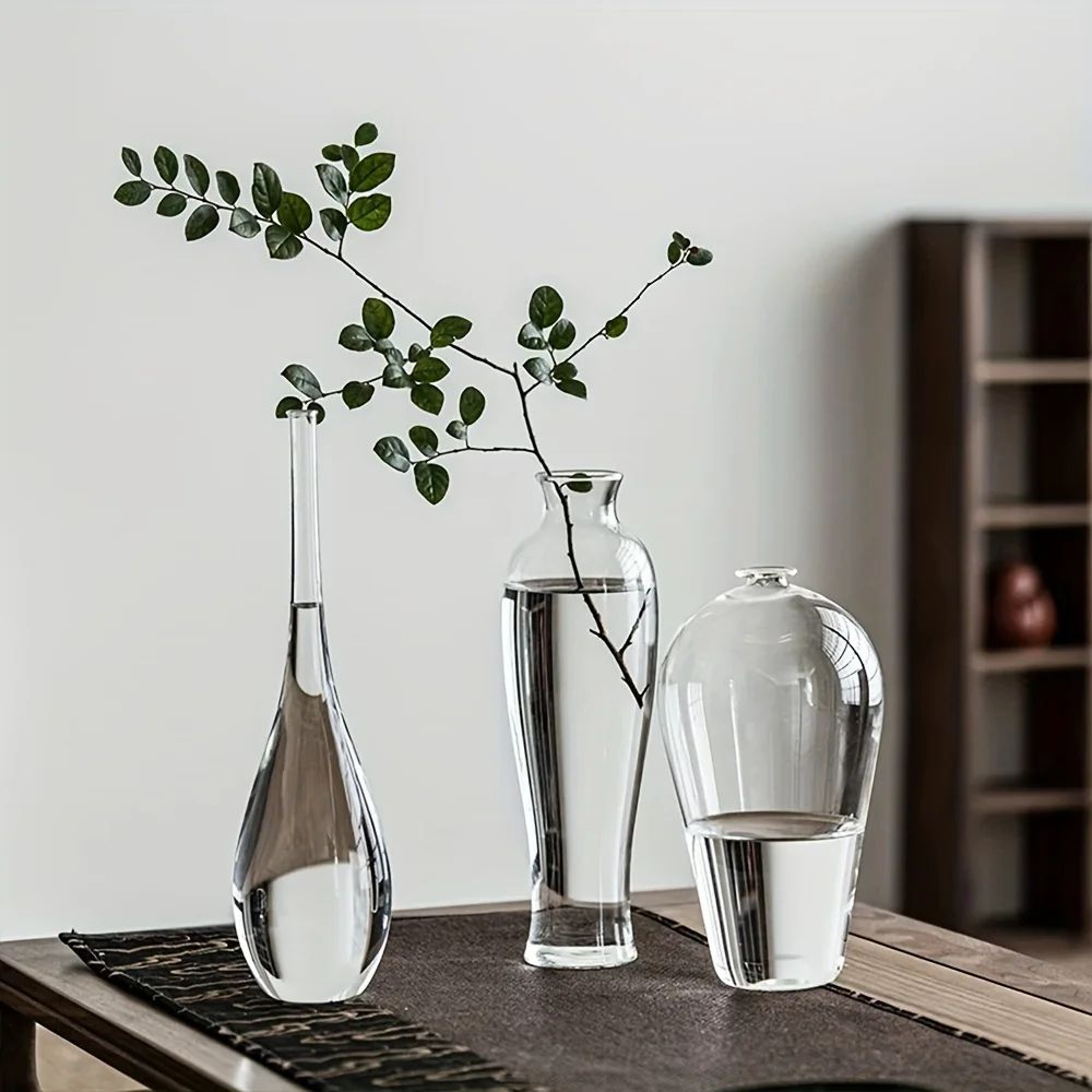 Glass Bud Vase  Clear Cylinder Vase For Simple SingleStem Flowers OneBranch Ikebana And Serene Tabl 1