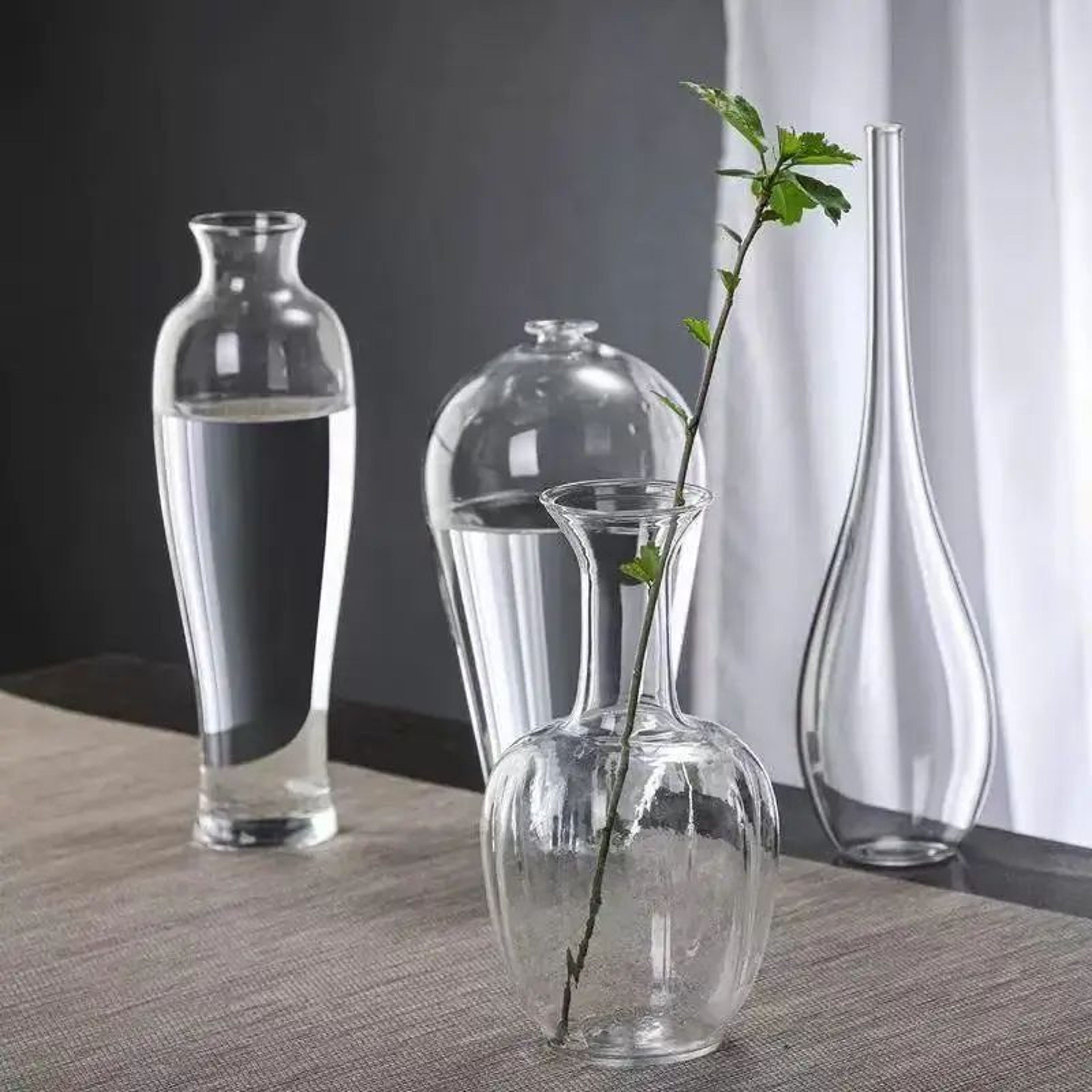 Glass Bud Vase  Clear Cylinder Vase For Simple SingleStem Flowers OneBranch Ikebana And Serene Tabl 0