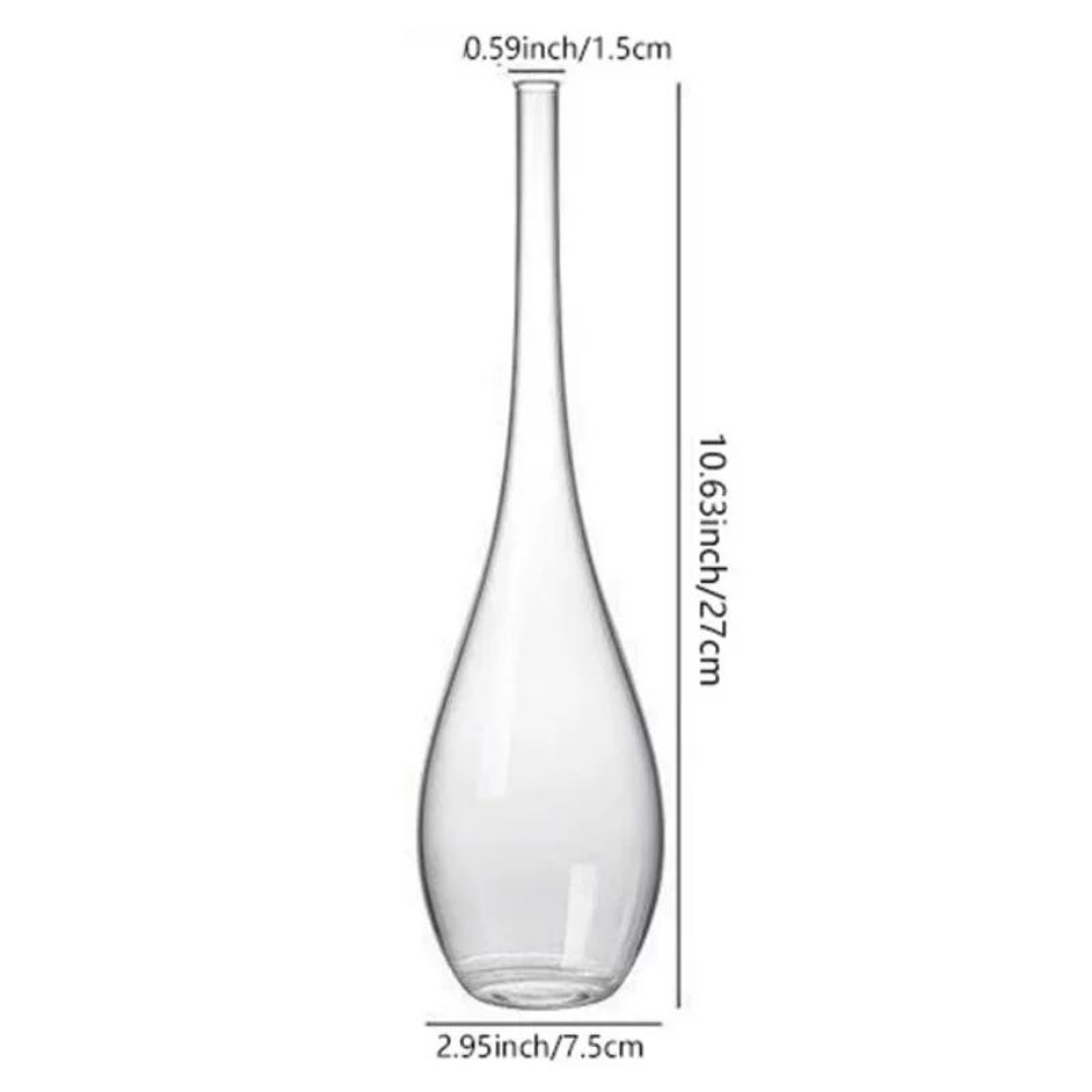 Glass Bud Vase  Clear Cylinder Vase For Simple SingleStem Flowers OneBranch Ikebana And Serene Tabl 6