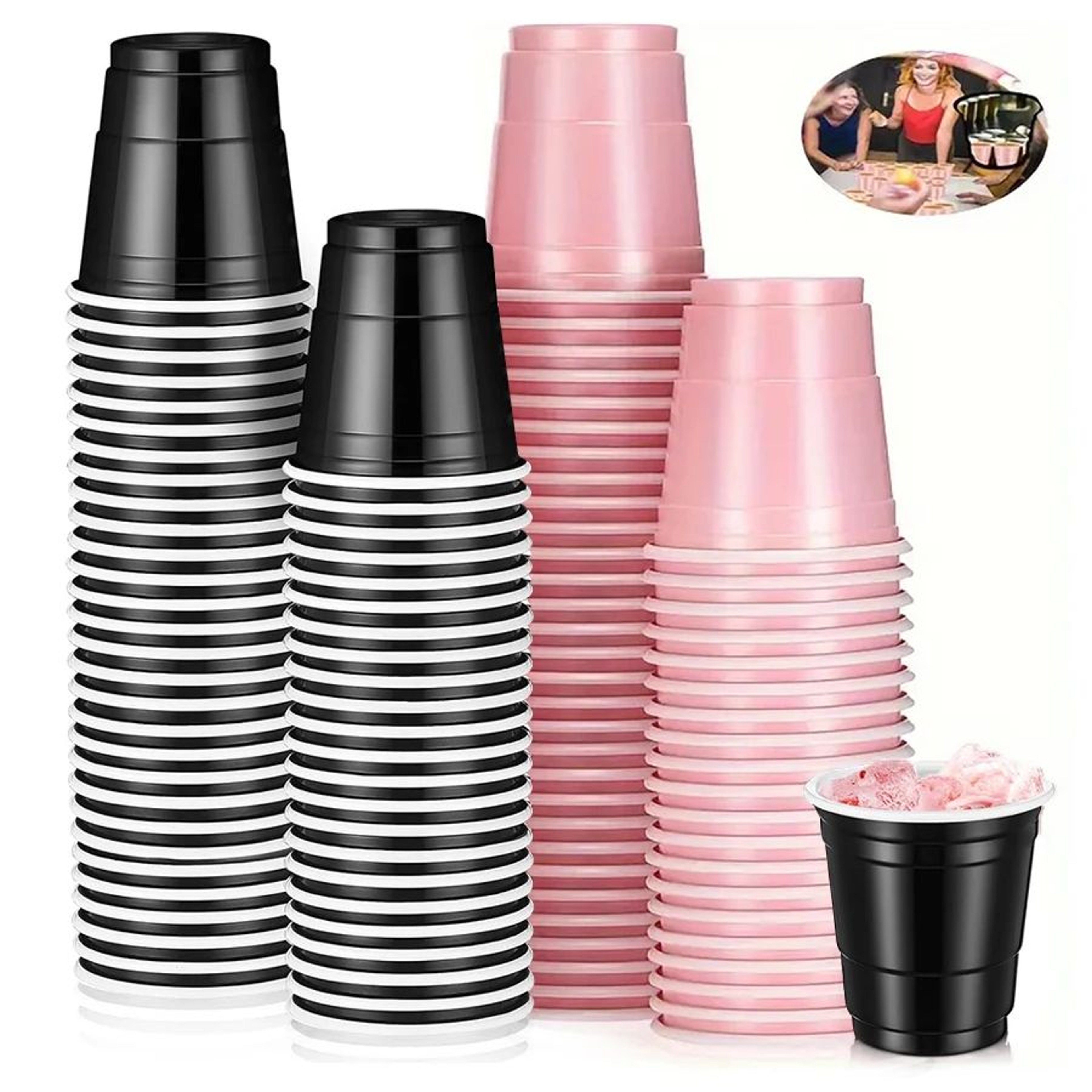 Small Plastic Shot Cups  2 Fl Oz Disposable Tasting Cups For Simple Serving At Weddings Graduations 0