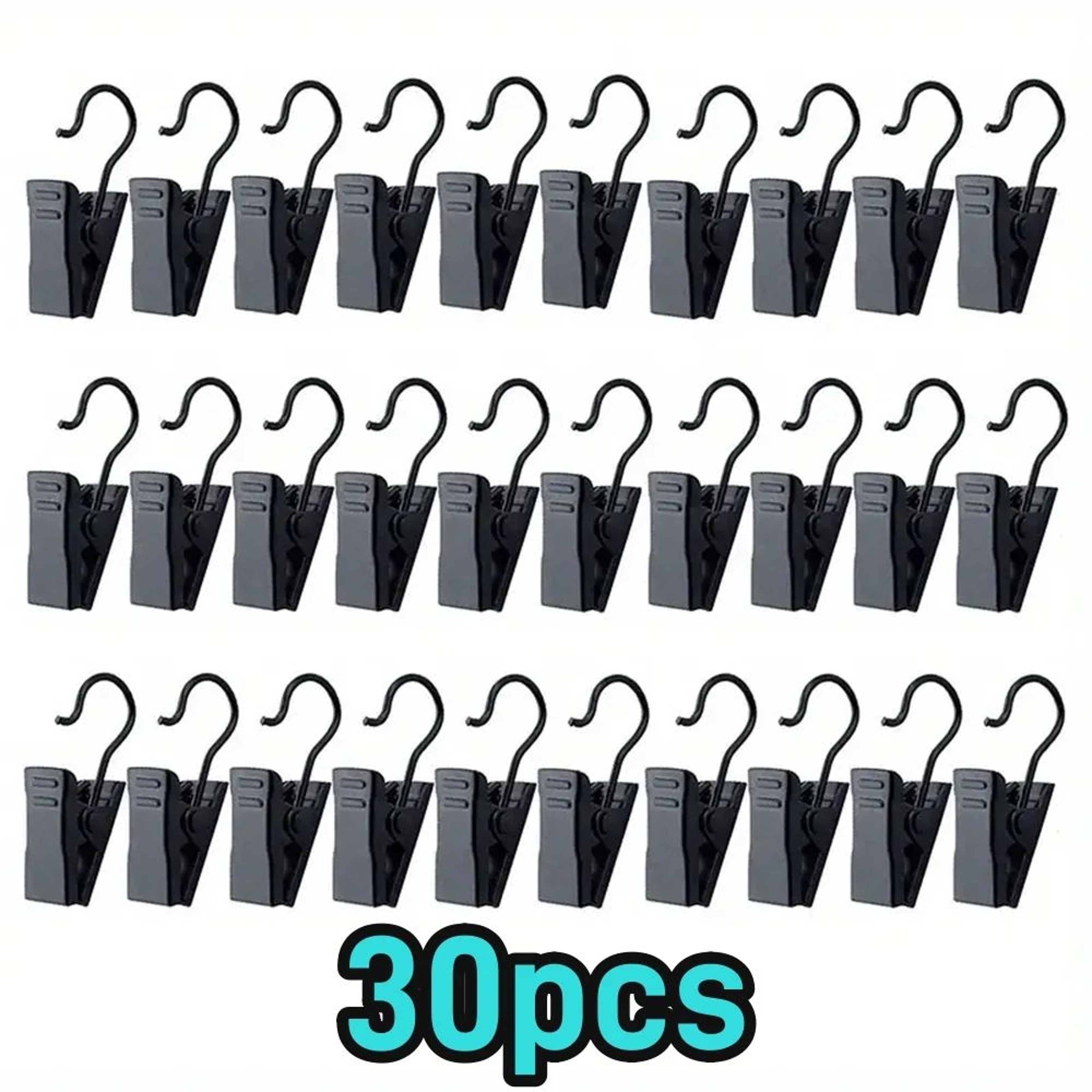 Black Metal Hanger Clips  120Piece Curtain Hook Set For Easy String Light Hanging Home Displays  Pa 5