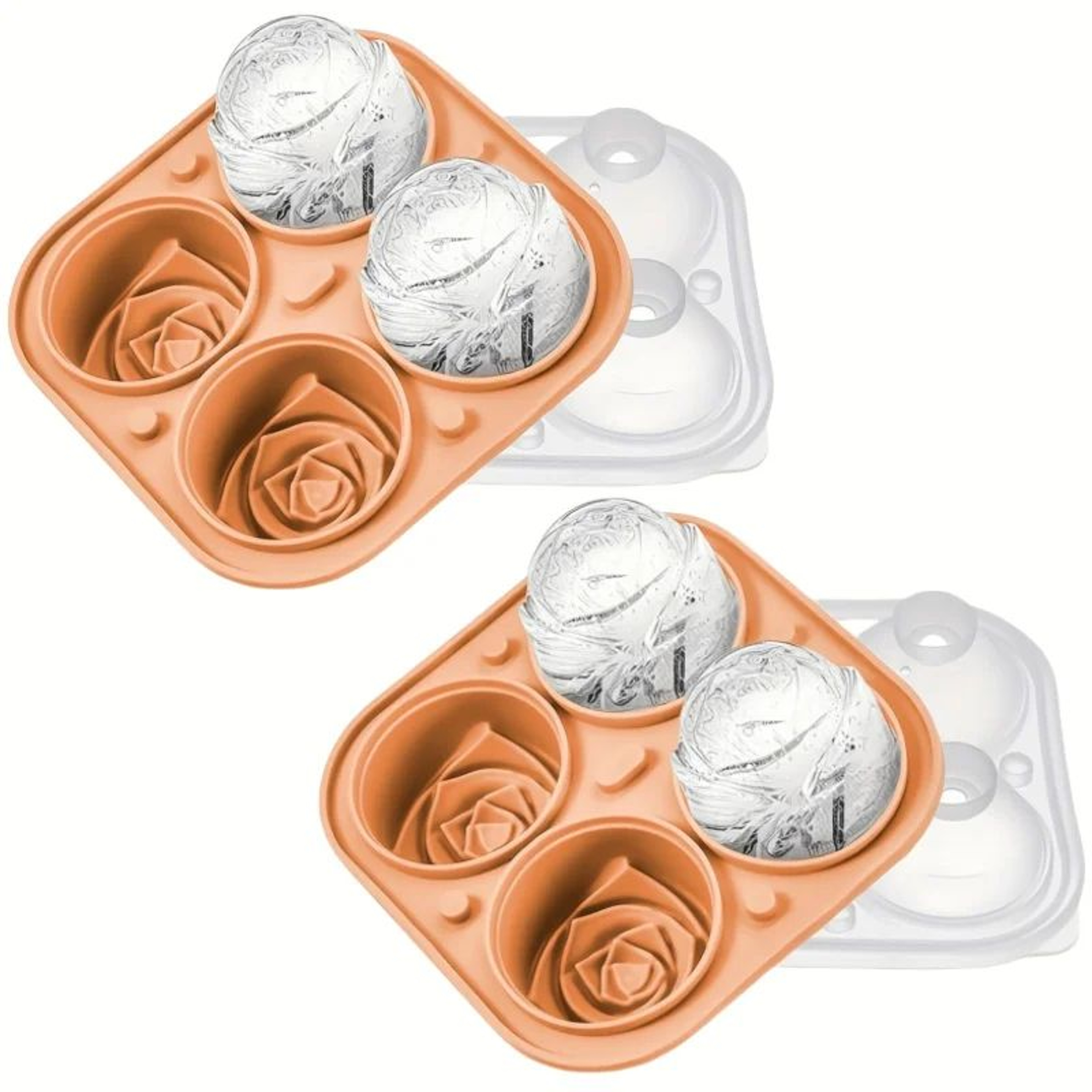 Rose Ice Cube Mold  Reusable FoodGrade Silicone Tray For Easy Release Elegant Summer Drinks And Dec 12