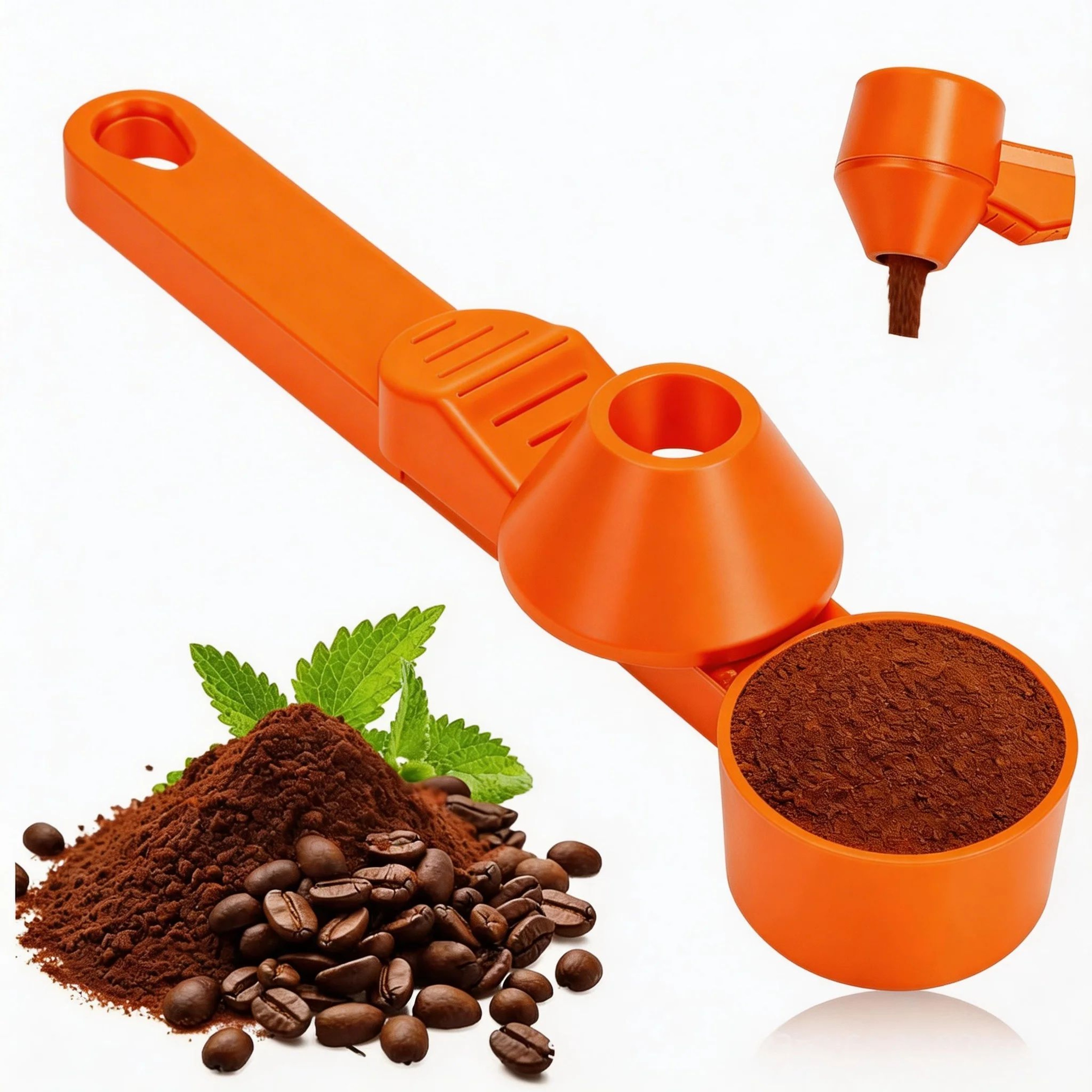 Coffee Scoop  Funnel  Measuring Spoon With Sliding Holder For Refillable Coffee Pods  Easy Protein  8