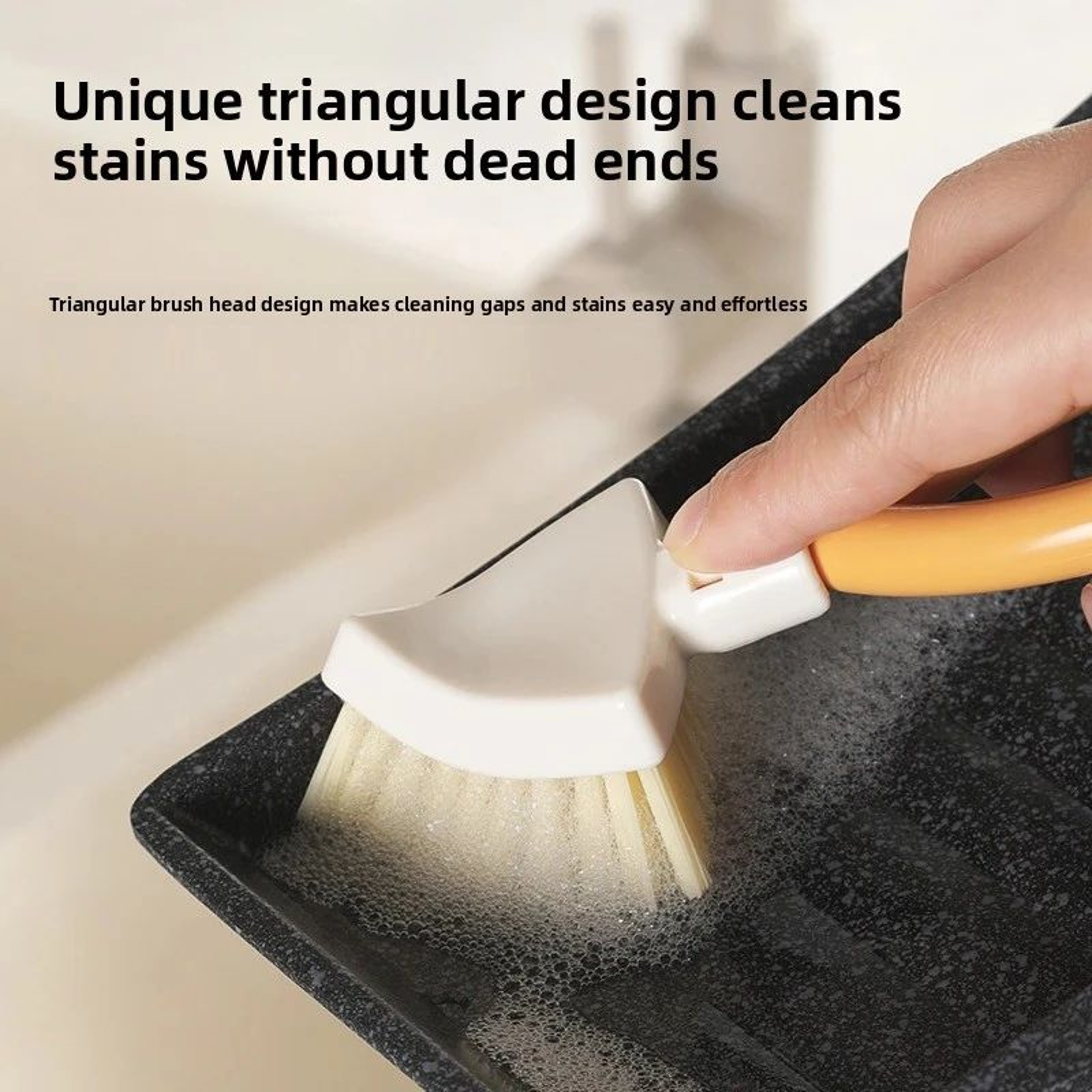 Triangle Head Cleaning Brush  Foldable Multipurpose Duster For Corners Gaps And Edges In Kitchens B 4