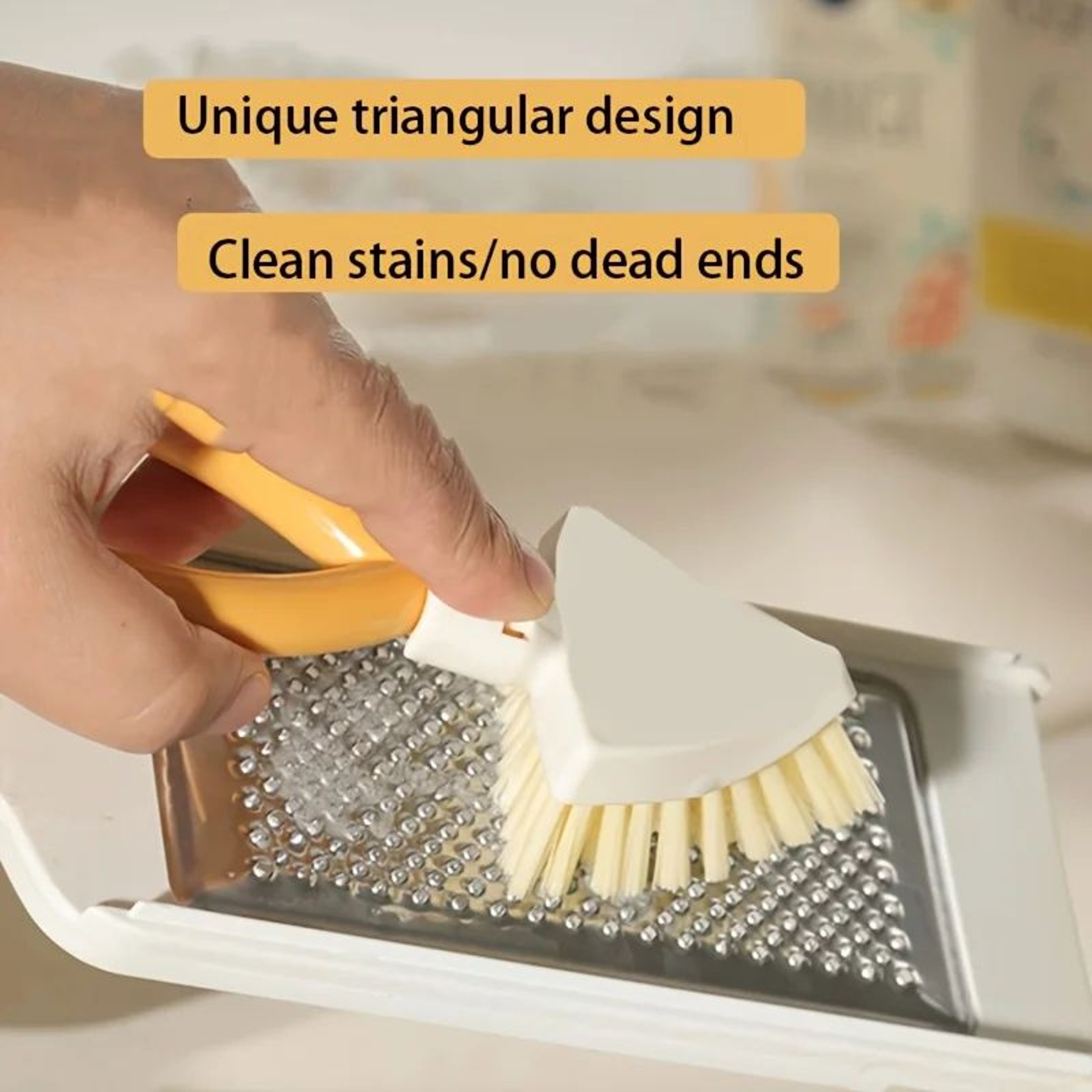 Triangle Head Cleaning Brush  Foldable Multipurpose Duster For Corners Gaps And Edges In Kitchens B 3