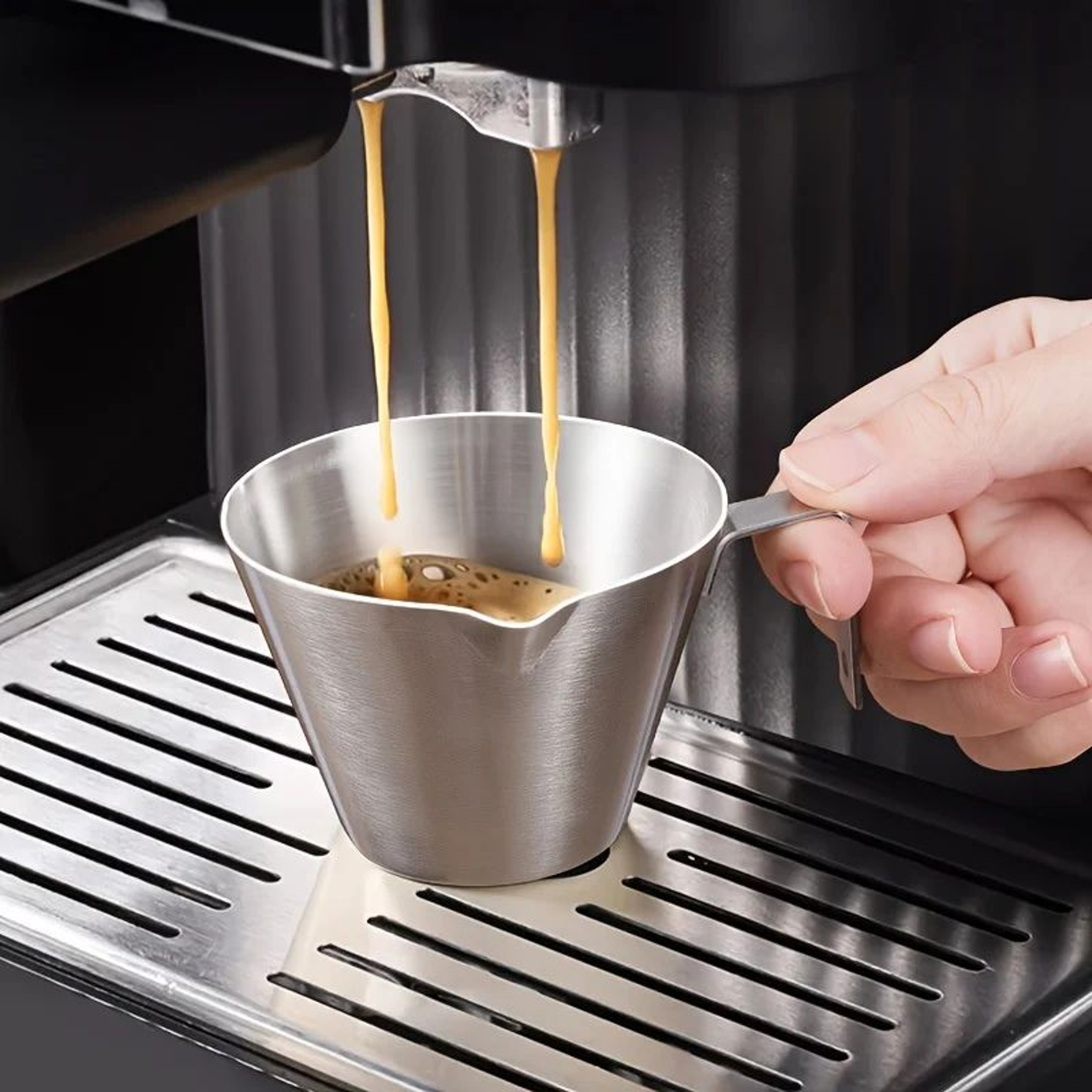 Stainless Steel Measuring Cup  35 Fl Oz Coffee Shot Cup With A Handle And Scale For Espresso Milk P 3