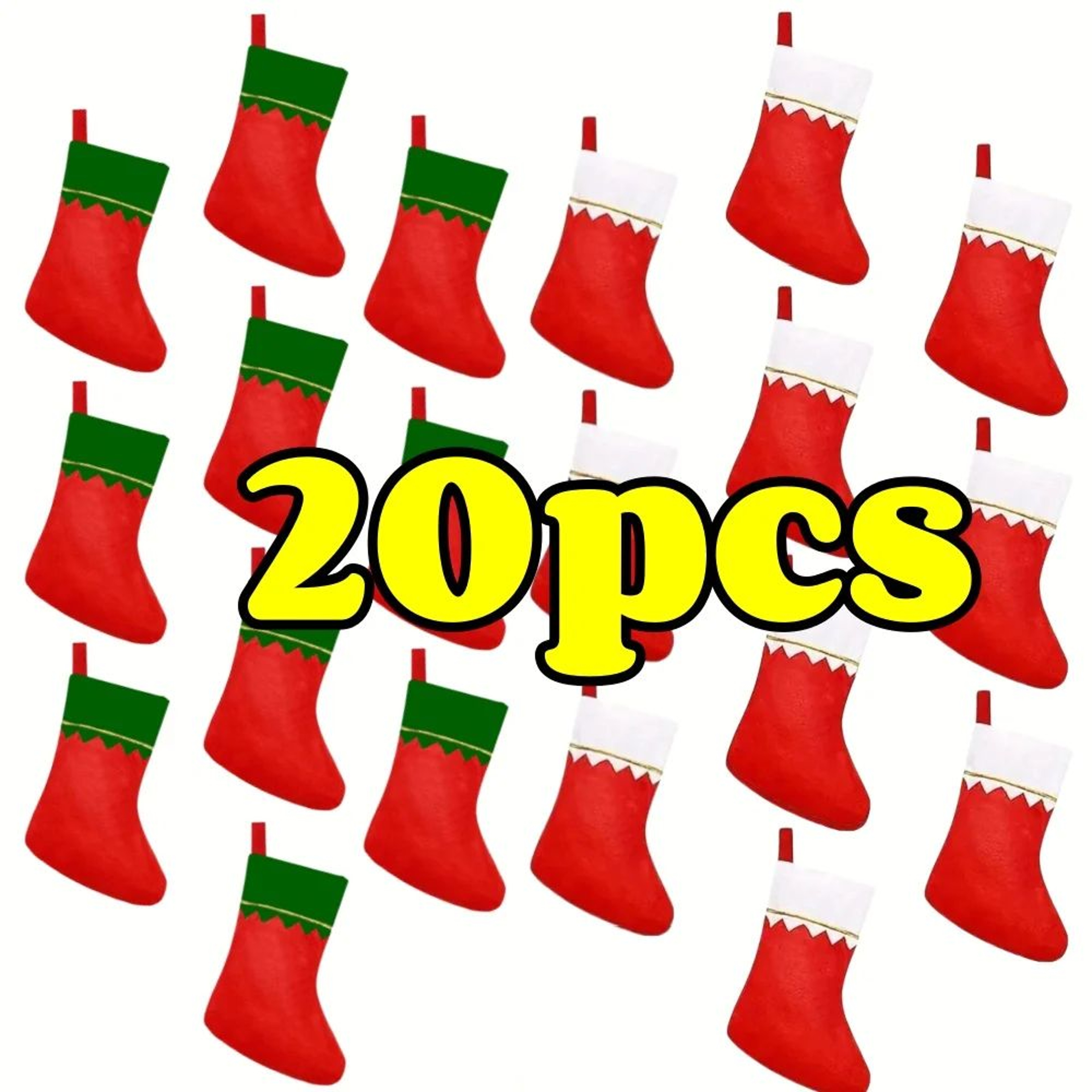 Red Felt Christmas Stockings  Golden Trim Hanging Holiday Decor For Fireplace Displays Festive Home 8
