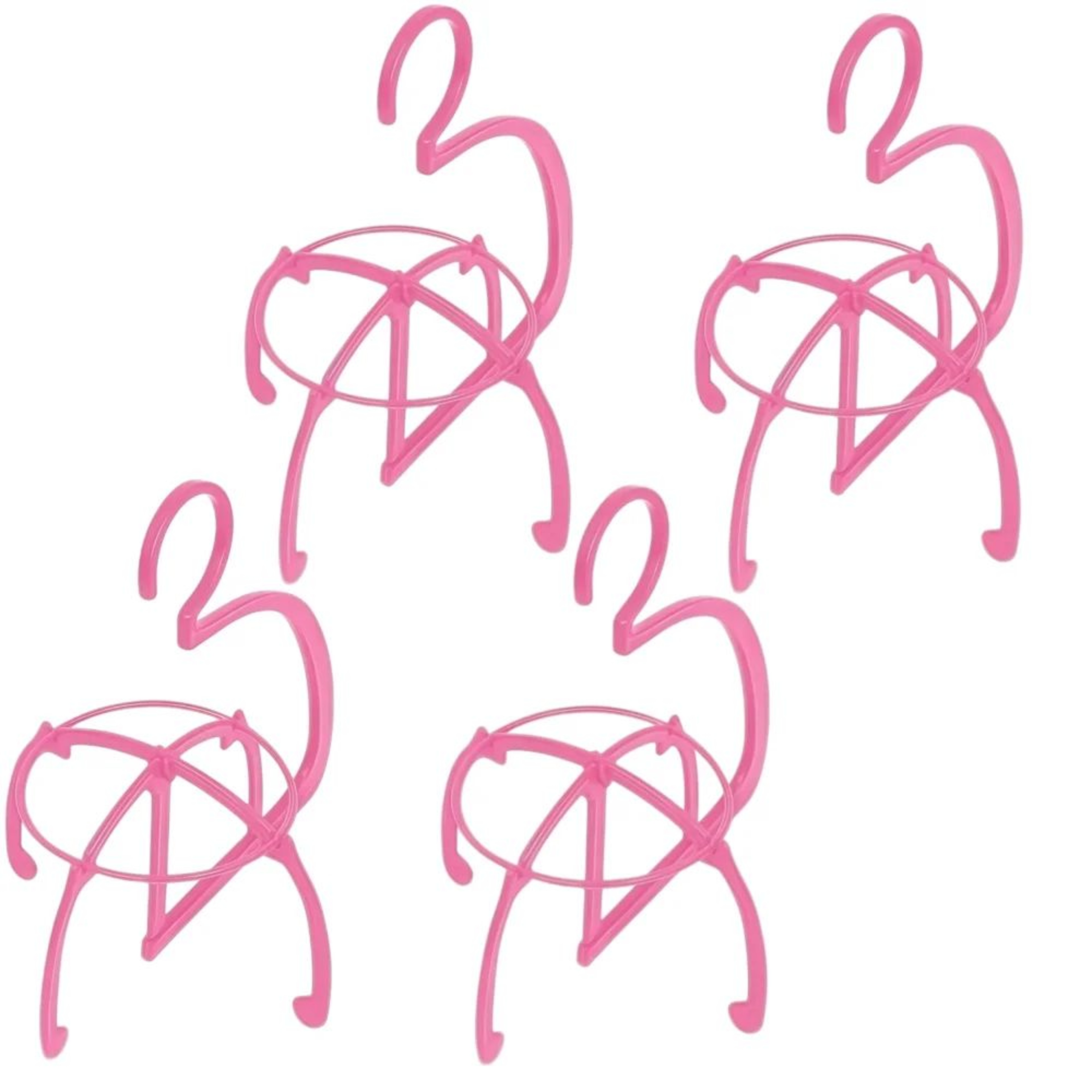 Folding Wig Stand  Portable Plastic Wig And Hat Holder In Black Or Pink For Easy Storage Styling  O 12