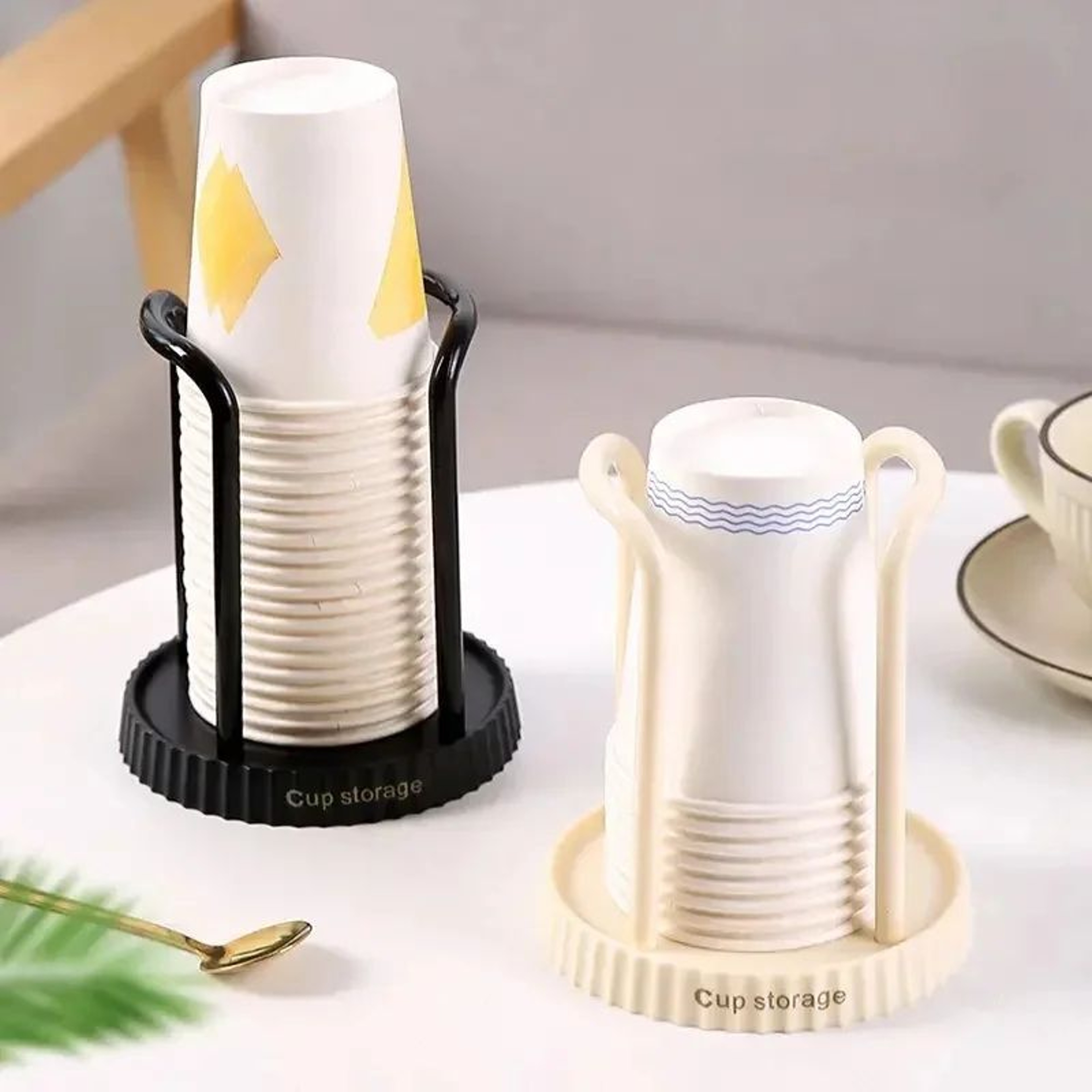 Cup Storage Holder  Plastic PunchFree Rack For Water  Tea Cups Coffee Mug Display  Tidy Home Deskto 9