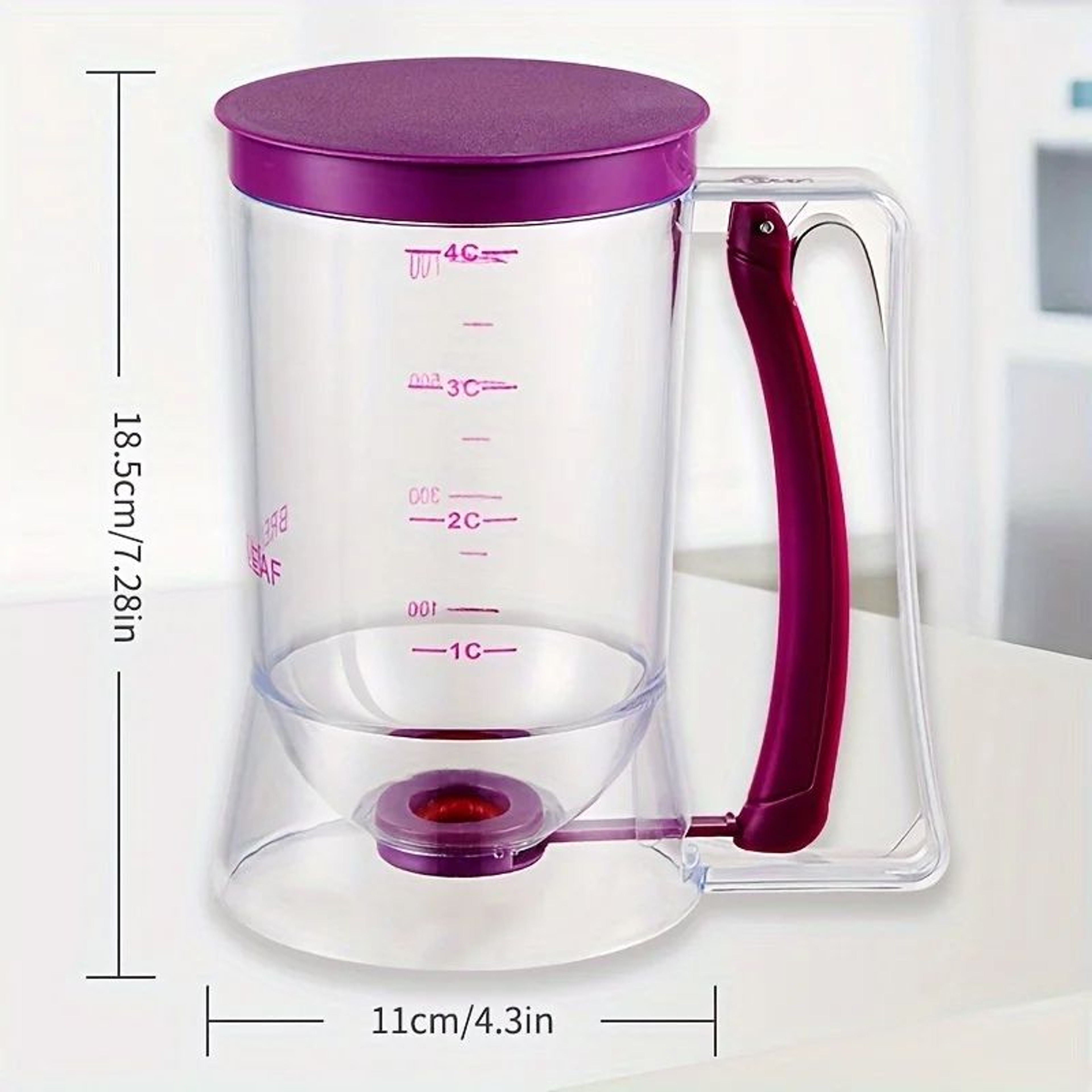 Cupcake Batter Dispenser  Handheld Funnel Measuring Cup For Controlled Pouring Cleaner Baking  Even 5
