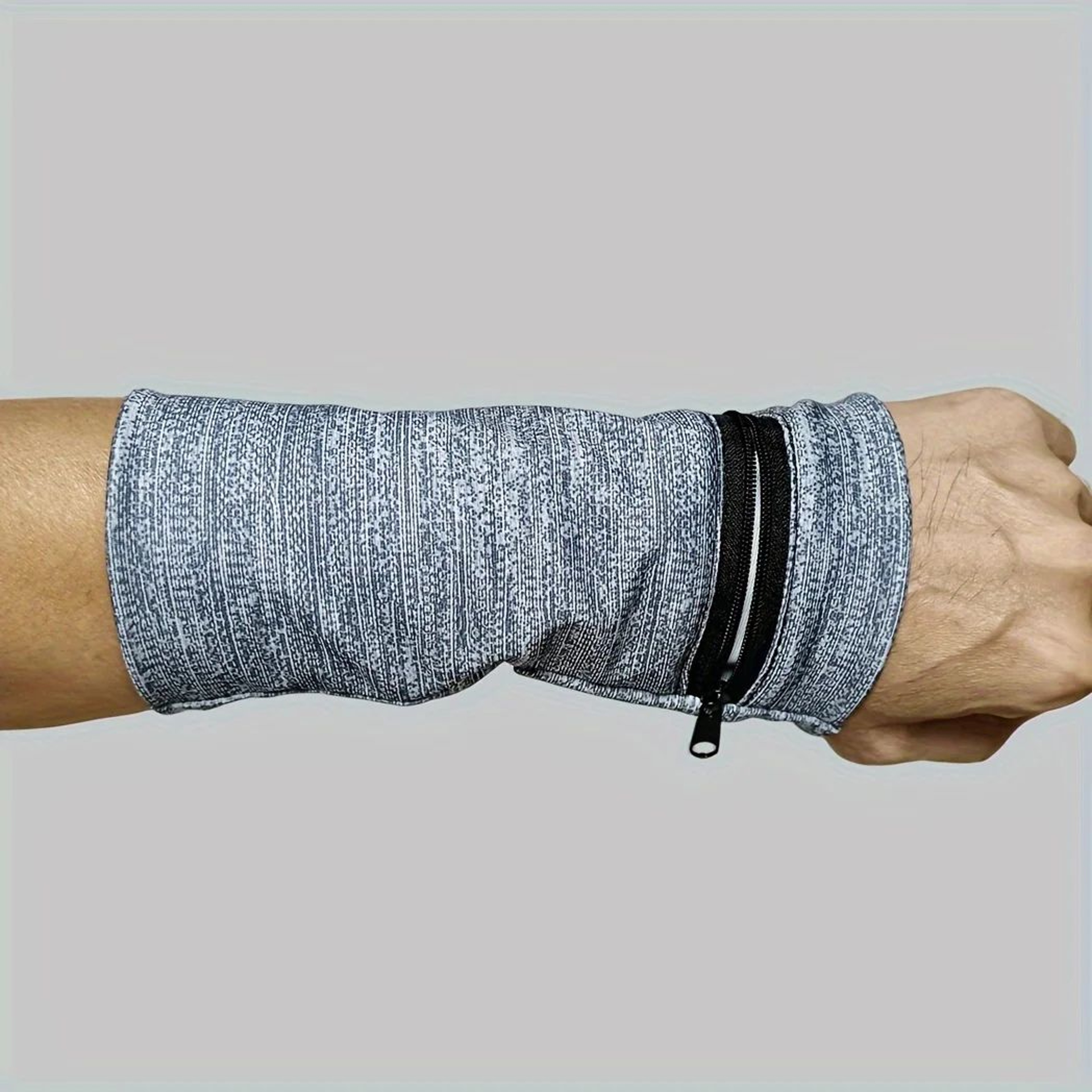Running Wrist Wallet  Unisex Polyester Zipper Sweatband For Convenient Small Item Storage During Wo 4
