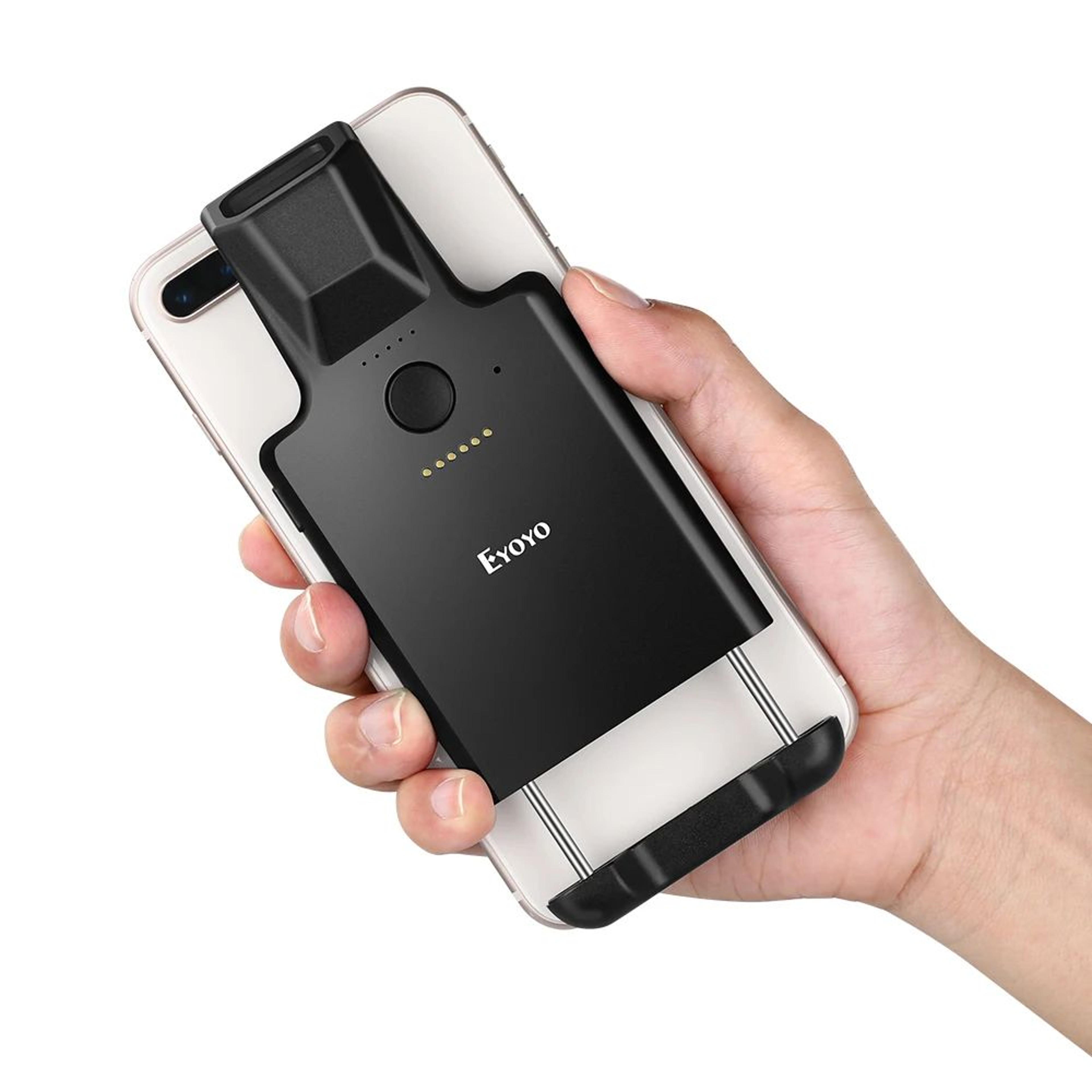Back Clip Barcode Scanner  Bluetooth 1D2D QR Reader With 3 Scan Buttons  1050mAh Battery For Androi 0