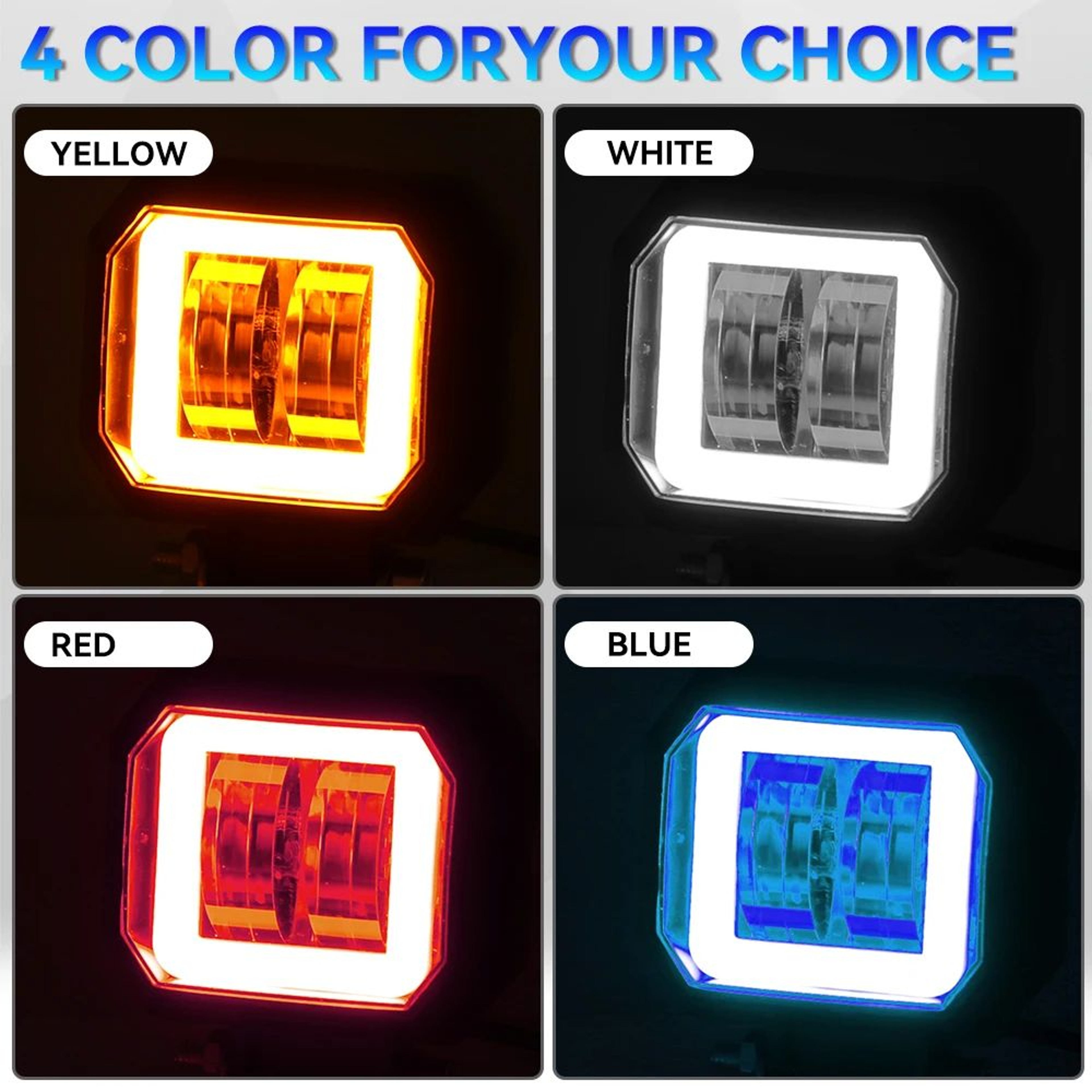 3 In LED Work Light  20W Spot Beam With Halo IP67 Protection  1224V Power For Motorcycles ATV  OffR 2