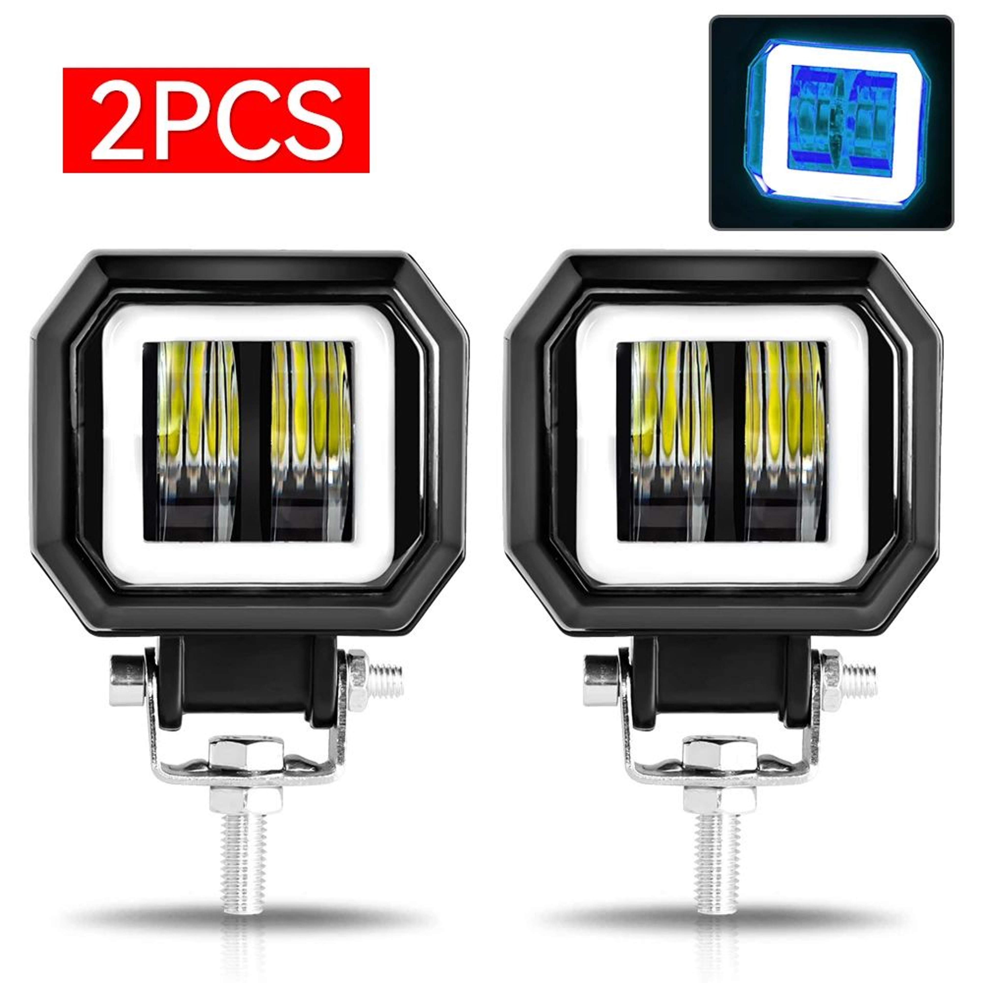 3 In LED Work Light  20W Spot Beam With Halo IP67 Protection  1224V Power For Motorcycles ATV  OffR 16