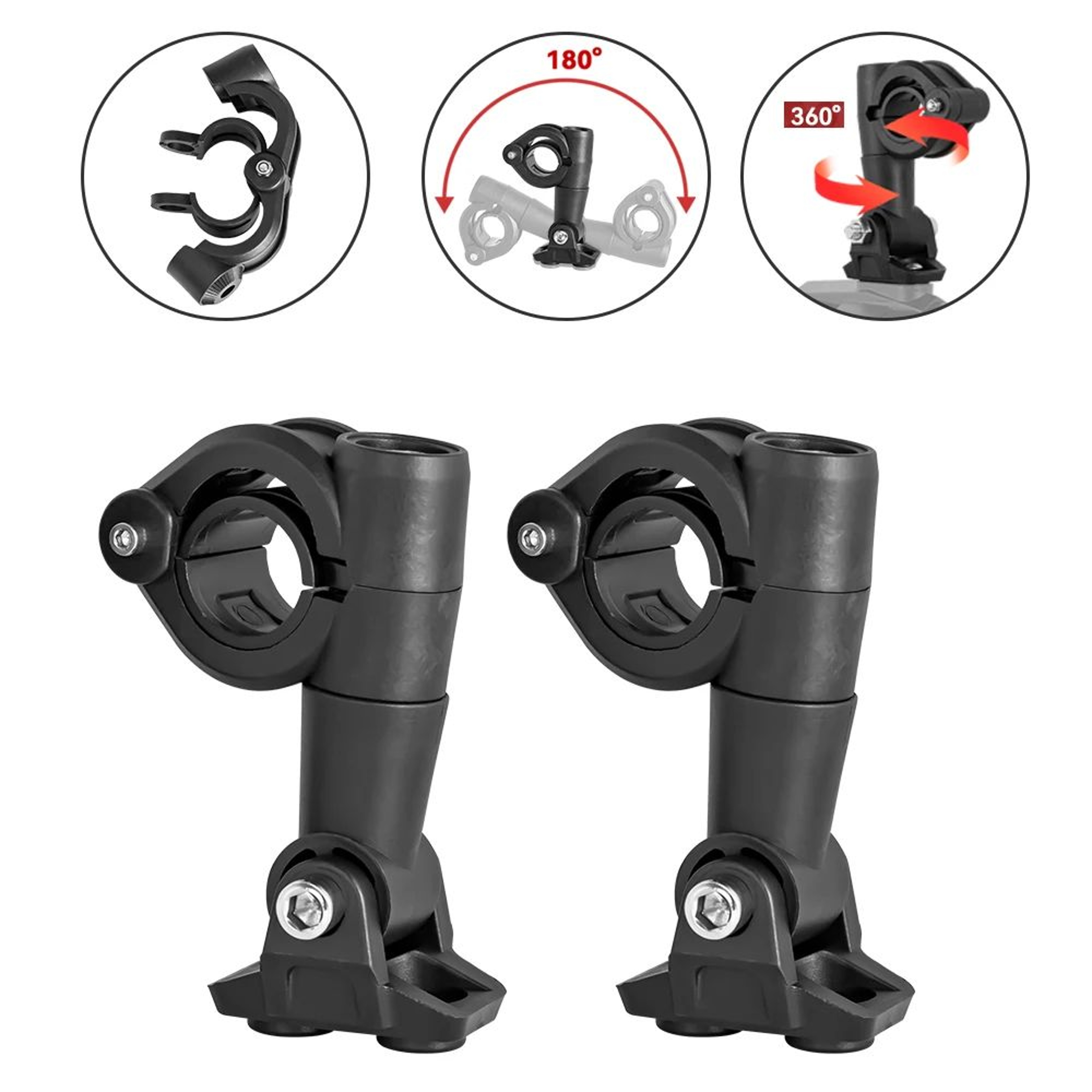 Motorbike Fog Light Brackets  071098 In Tube Mount Pair With Dual Slot Design For Flexible Auxiliar 1