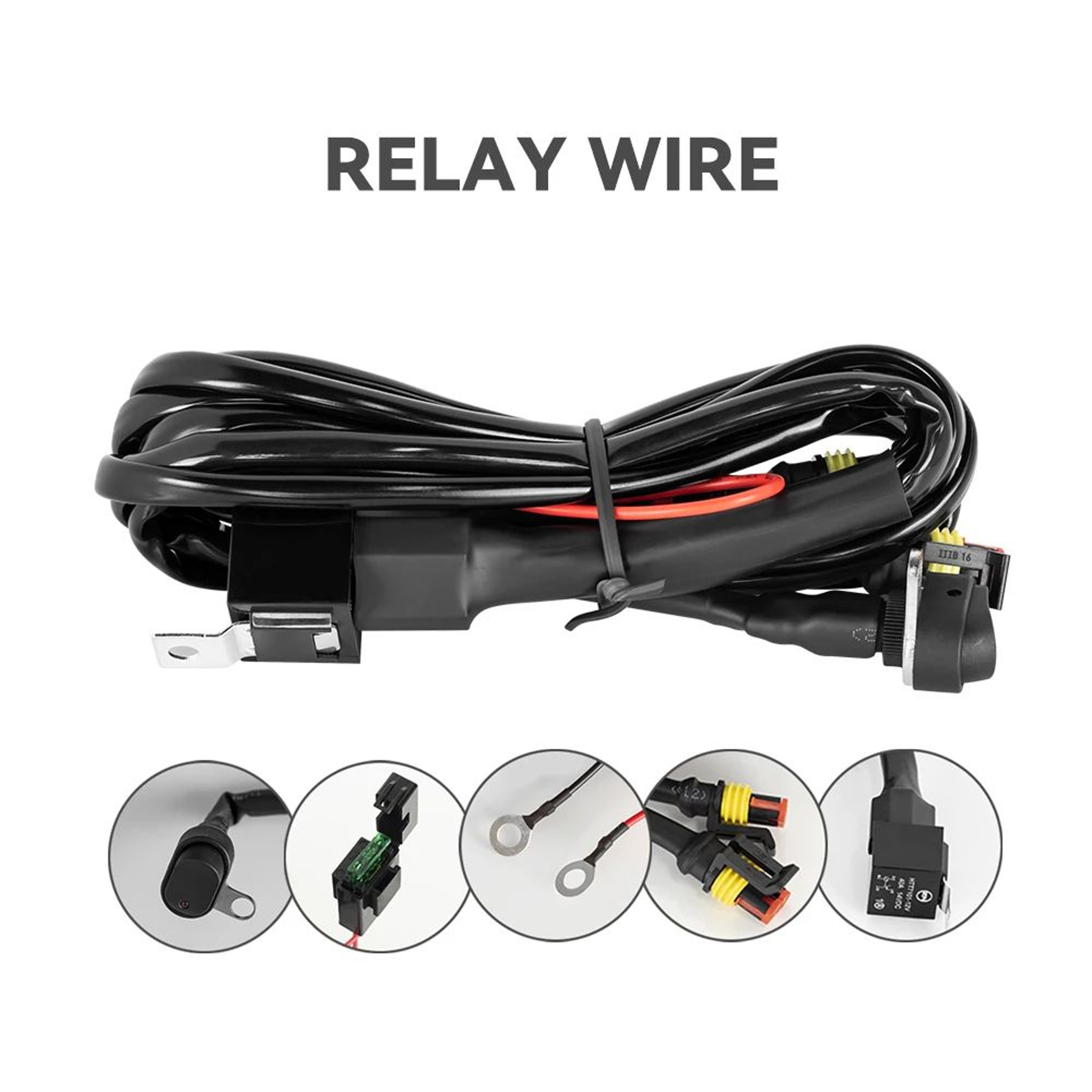 Motorcycle Fog Light Wiring Harness  Relay Cable For LED Auxiliary Lamp And Compatible Vehicle Ligh 7