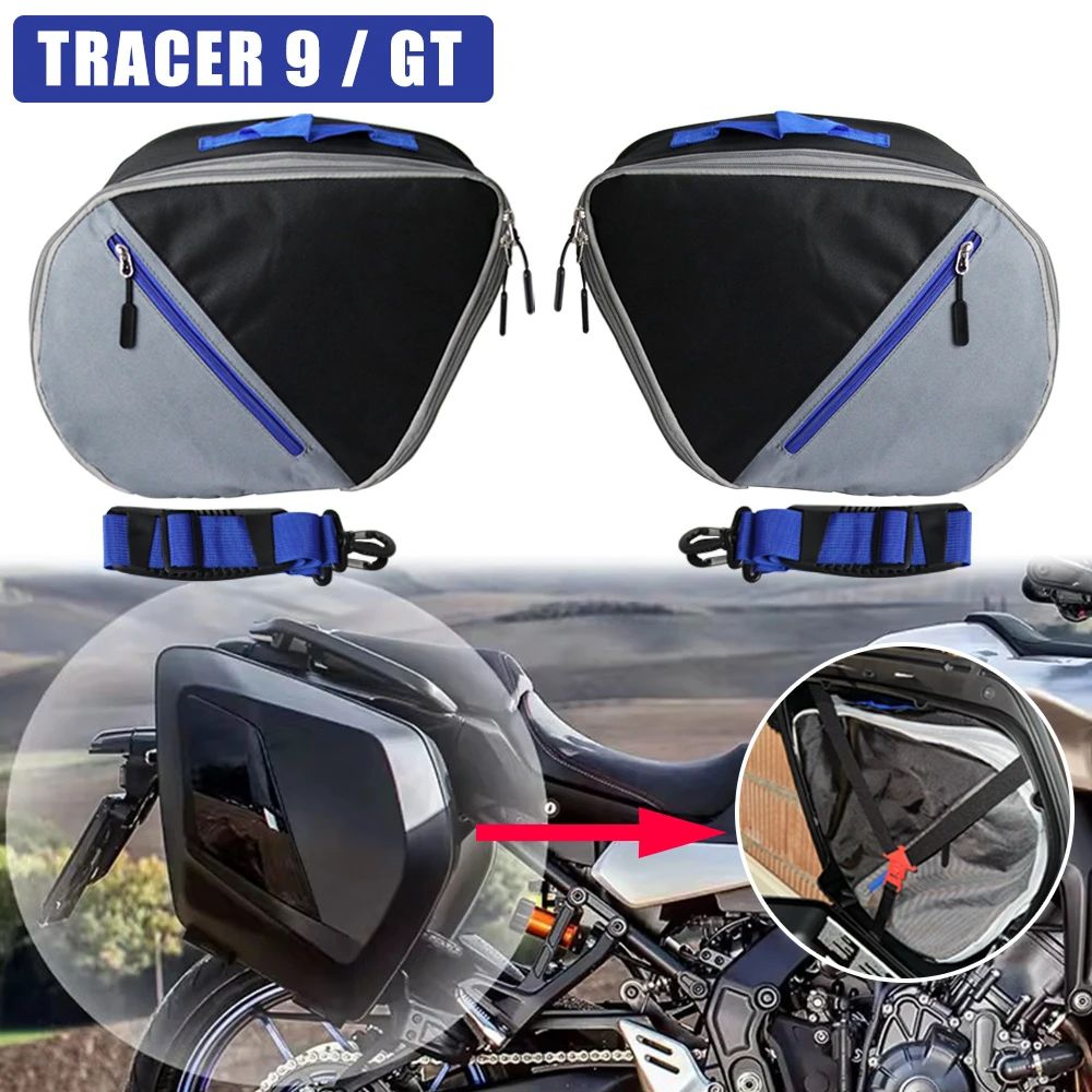 Motorcycle Side Case Liner Bags  Ergonomic Inner Luggage Storage For Compatible Panniers  Organized 0