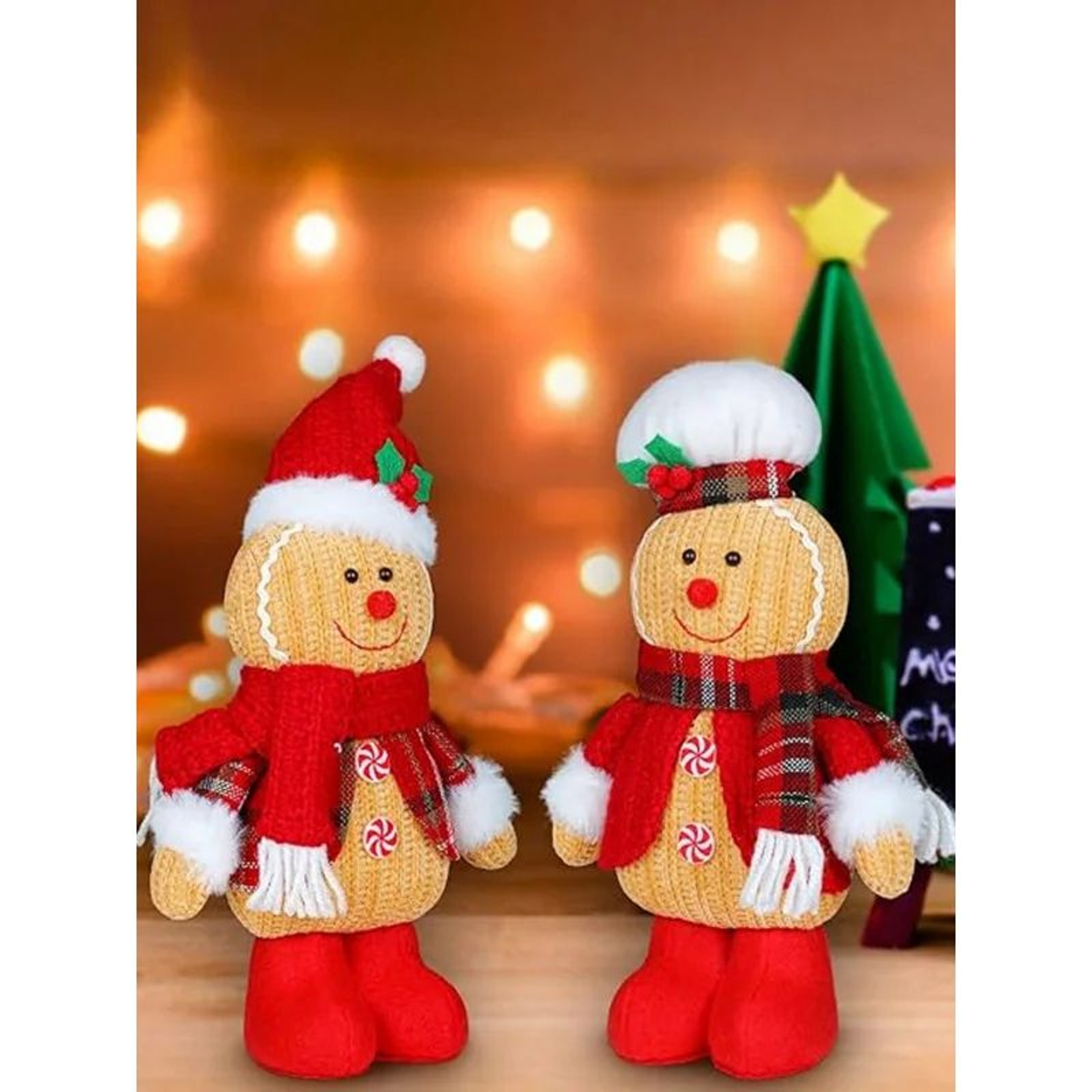 Christmas Gingerbread Plush Pillow  Cute Stuffed Doll For Fun Holiday Home Decorating Festive Displ 4