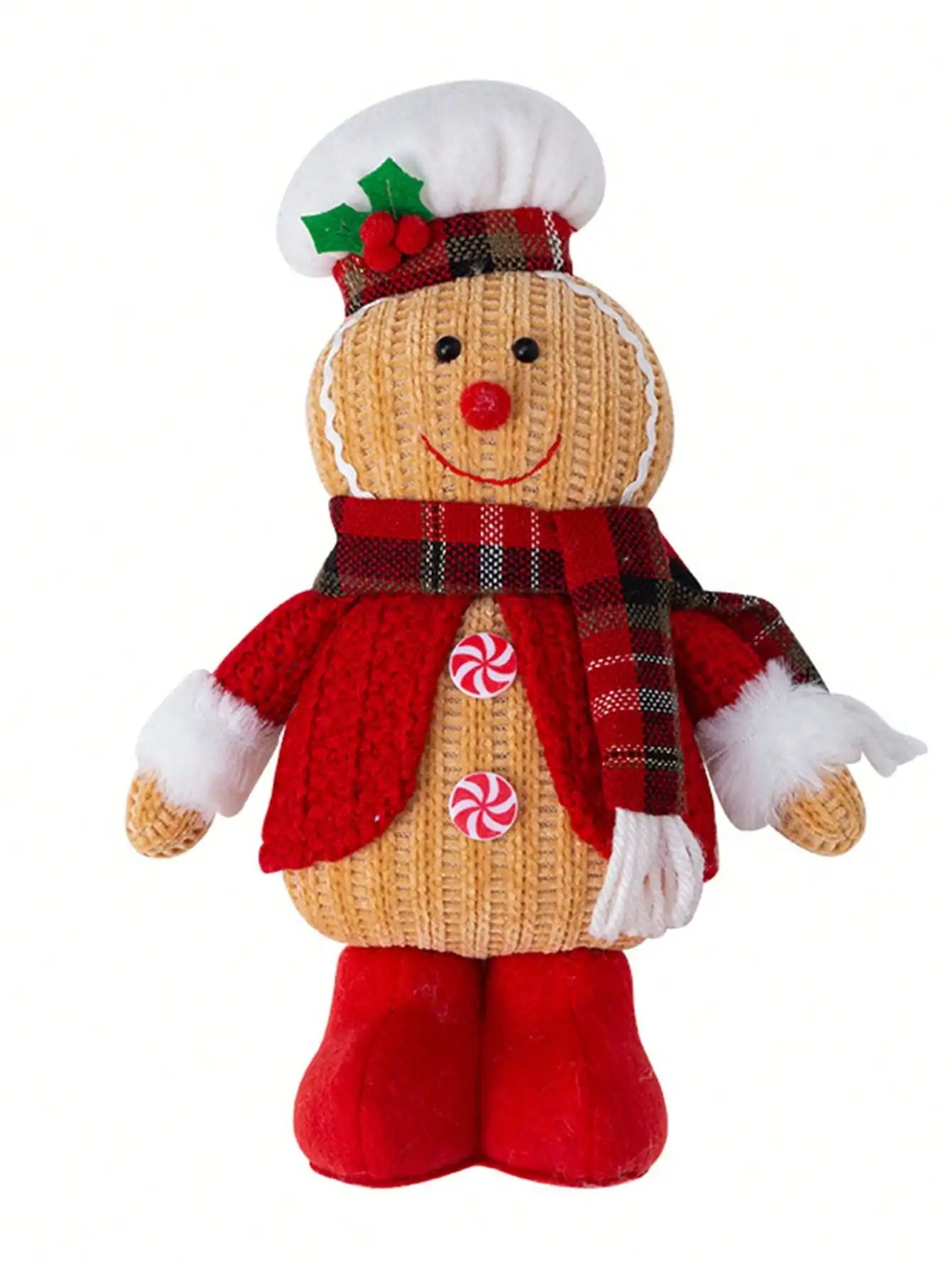 Christmas Gingerbread Plush Pillow  Cute Stuffed Doll For Fun Holiday Home Decorating Festive Displ 7